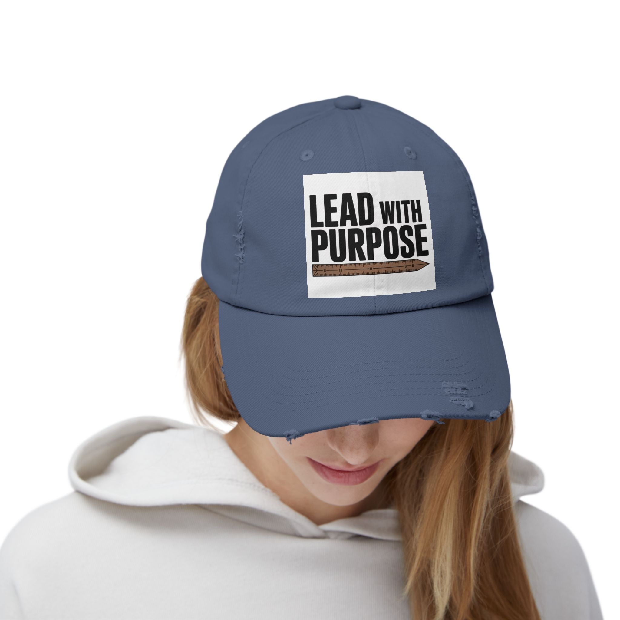Distressed Cap with Inspirational Message, Casual Hat, Gift for Leaders, Motivational Headwear, Everyday Wear, Accessory for All Occasions