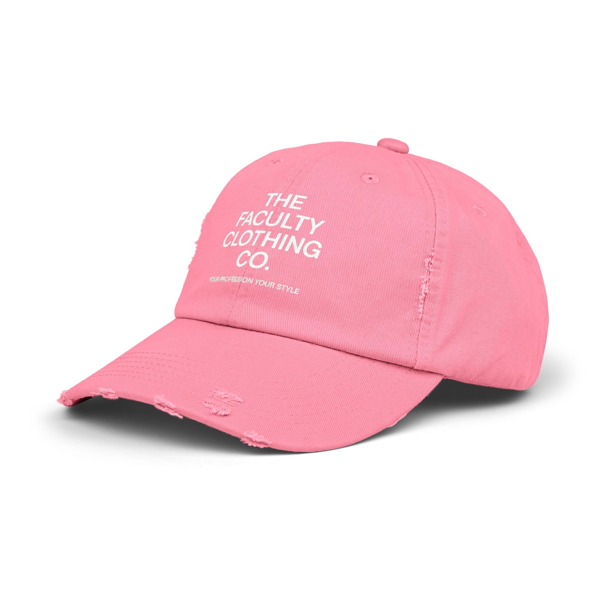 The Faculty Clothing Co.  Distressed Cap - Casual Streetwear, Perfect for Everyday Style, Gift for Friends, Trendy Accessory, Year-Round Fashion