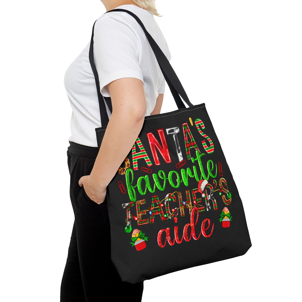Santa's Favorite Teacher's Aide Tote Bag — Christmas Teacher Gift