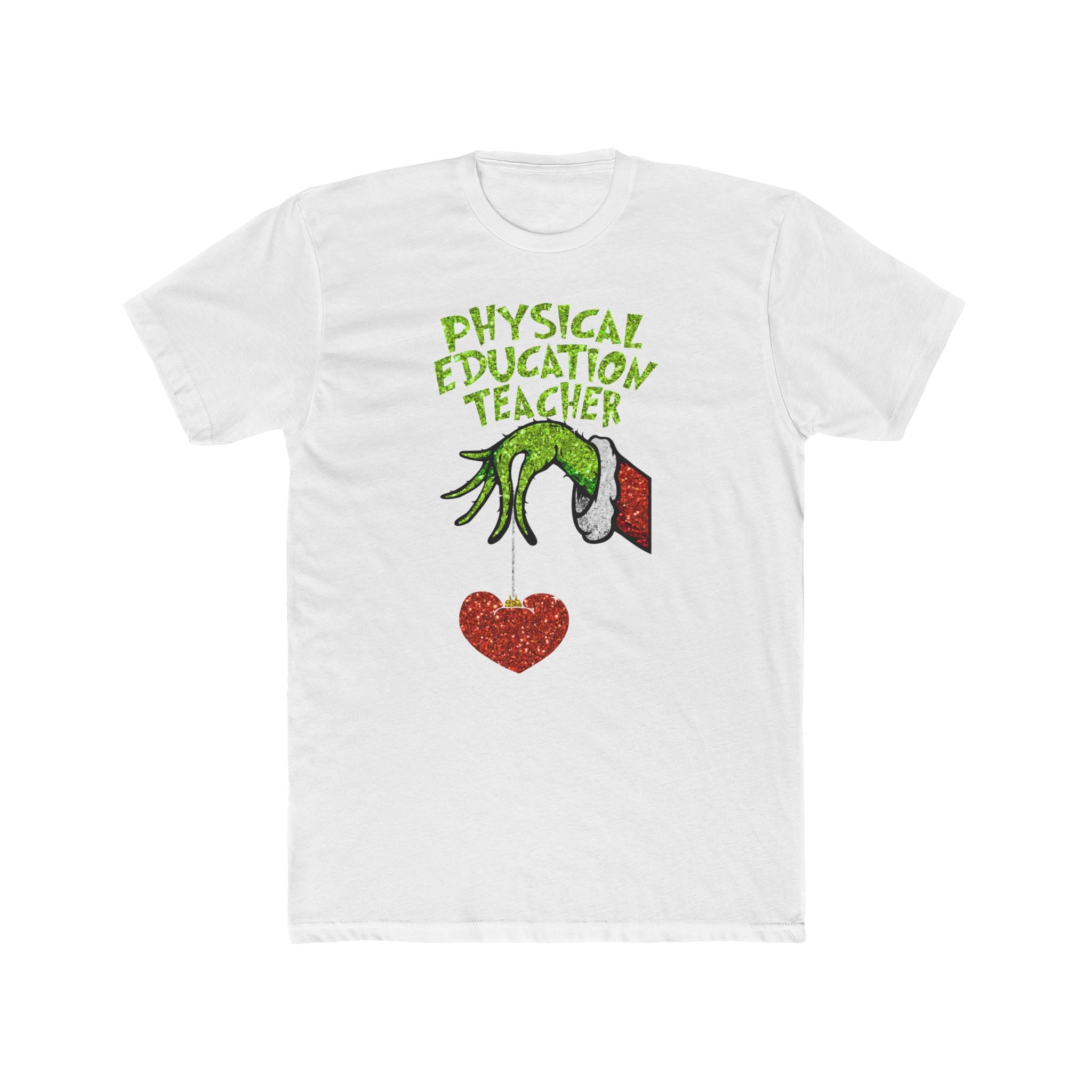 Physical Education Teacher Grinch Hand T‑Shirt — Funny PE Teacher Christmas Tee