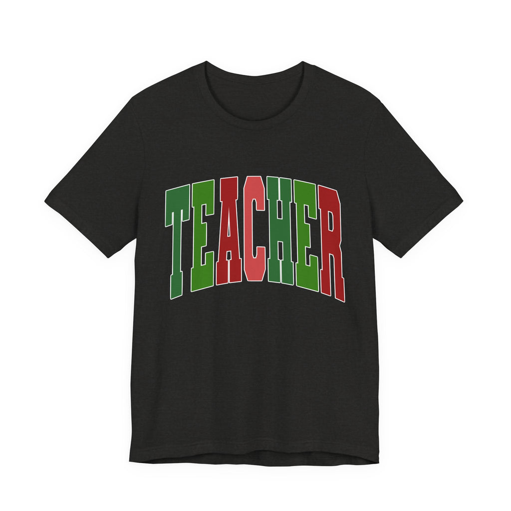 Teacher Arch Logo T‑Shirt — Red & Green School Spirit Tee