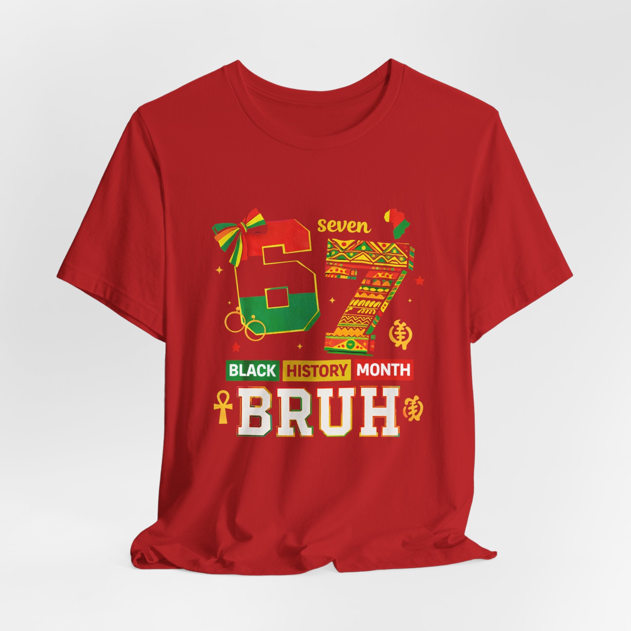 Black History Month '67 BRUH Tee – Kente Inspired Celebration Shirt