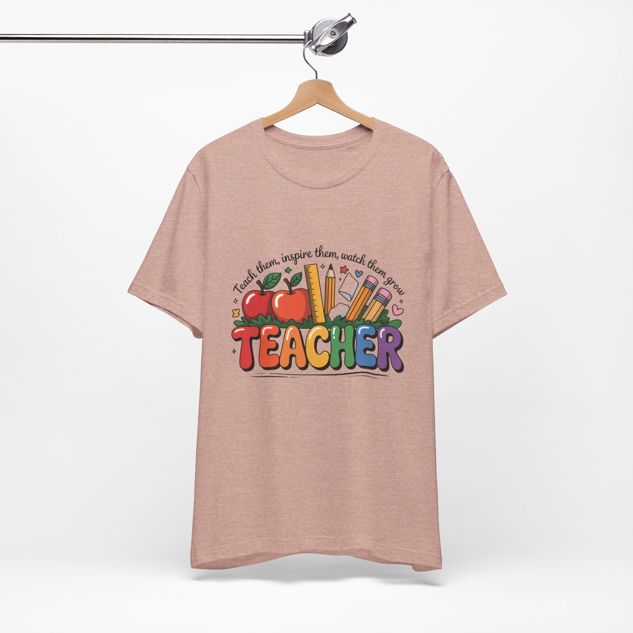 Colorful Teacher Appreciation Unisex Tee, Perfect Gift for Educators, Back to School, Graduation Gift, Teacher's Day, Classroom Wear