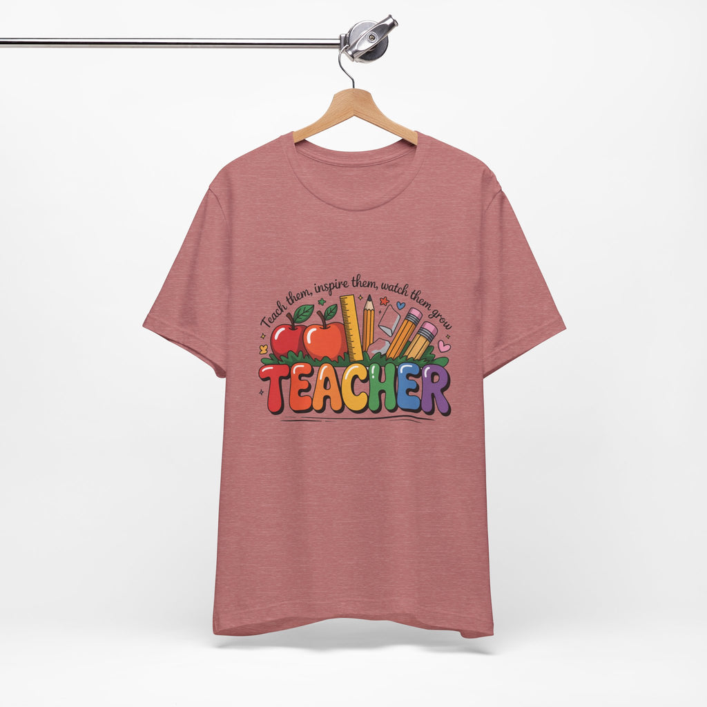 Colorful Teacher Appreciation Unisex Tee, Perfect Gift for Educators, Back to School, Graduation Gift, Teacher's Day, Classroom Wear