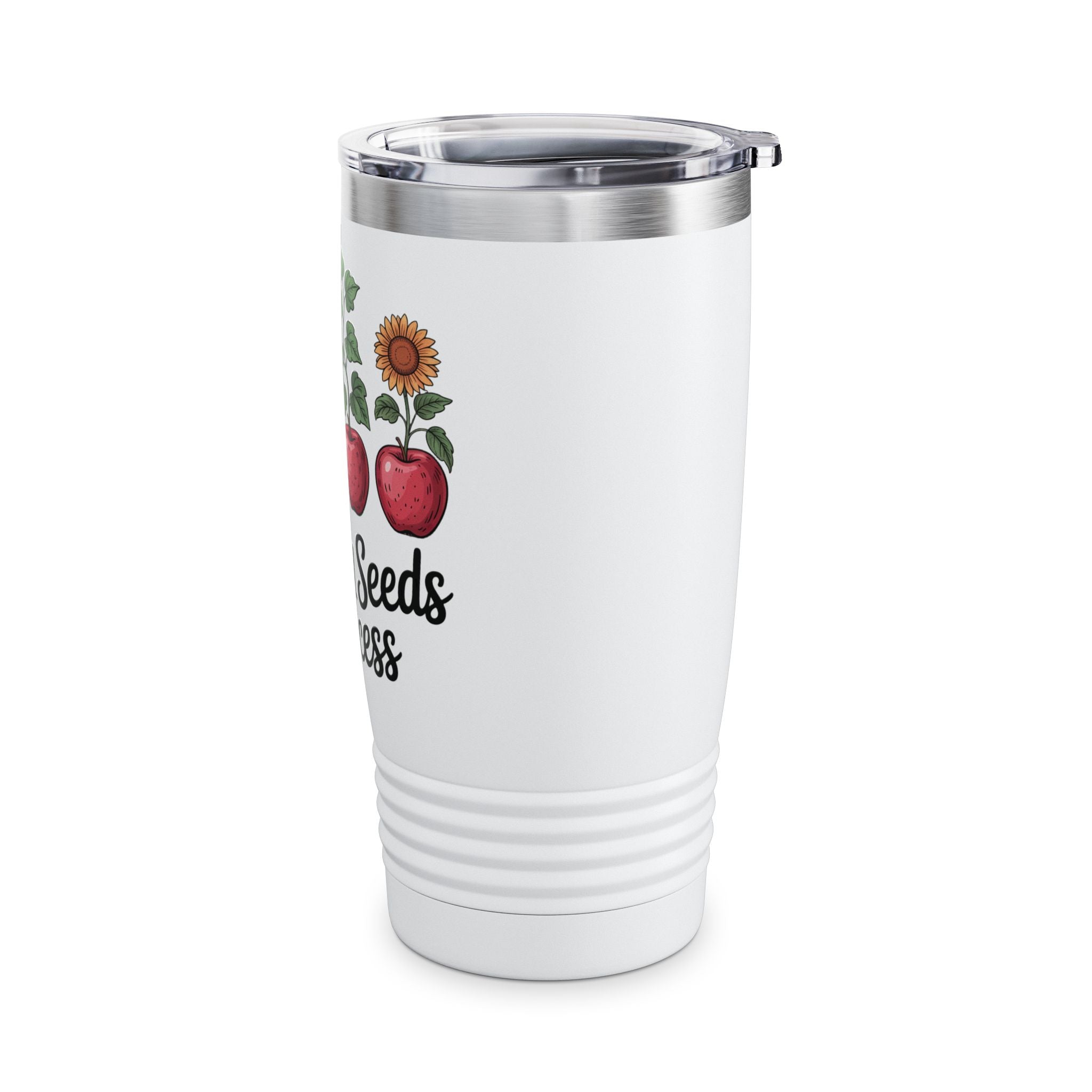 Inspirational Ringneck Tumbler - Planting Seeds of Success, Travel Mug, Motivational Drinkware, Gift for Teachers, Gardening Enthusiast