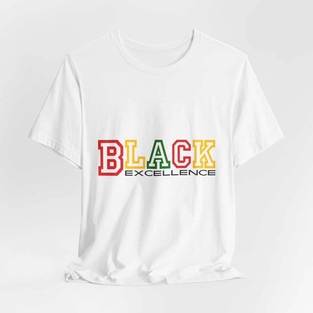 Black Excellence Tee — Retro Rasta Lettering Pride T-Shirt