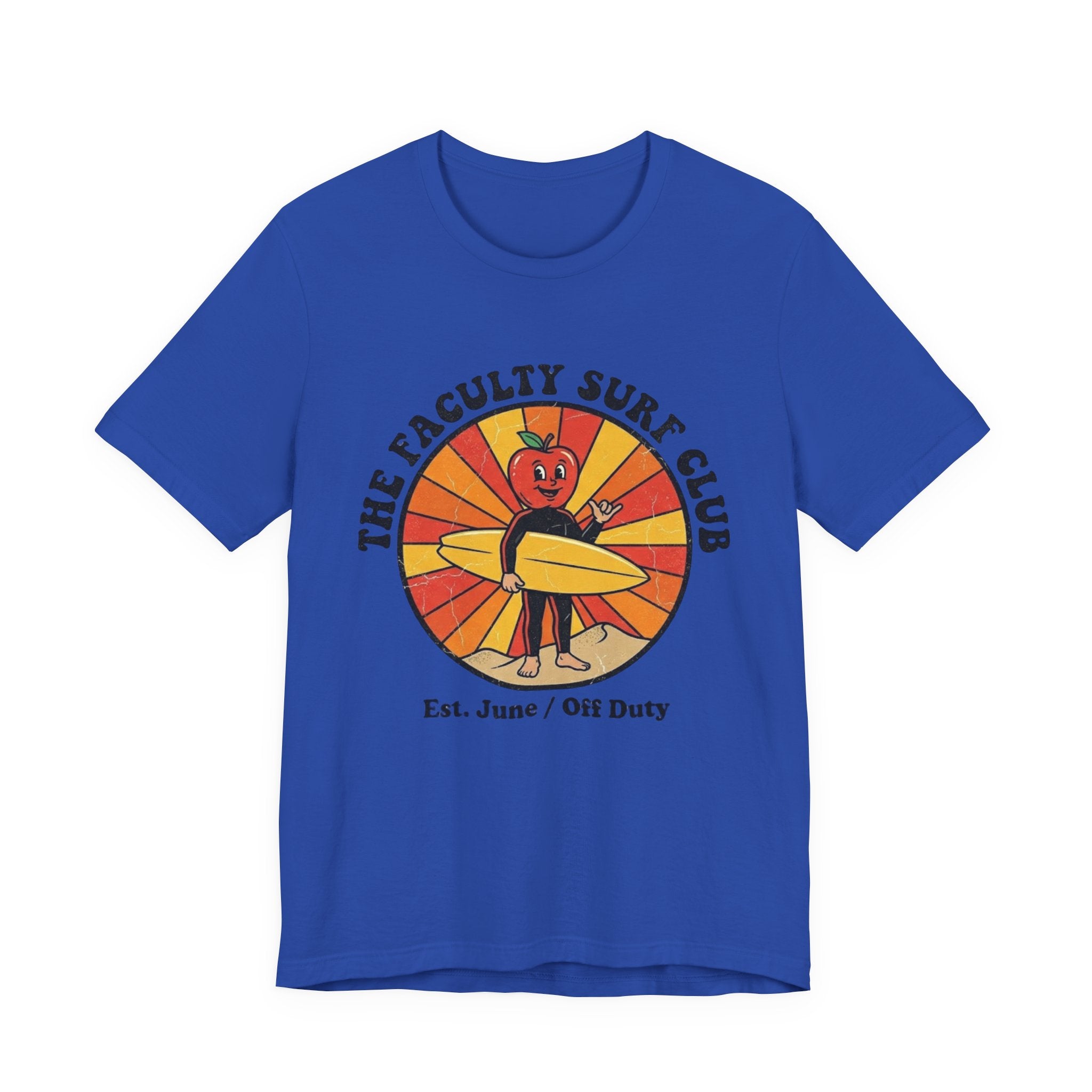 The Faculty Surf Club T-Shirt — Retro Surf Apple Design