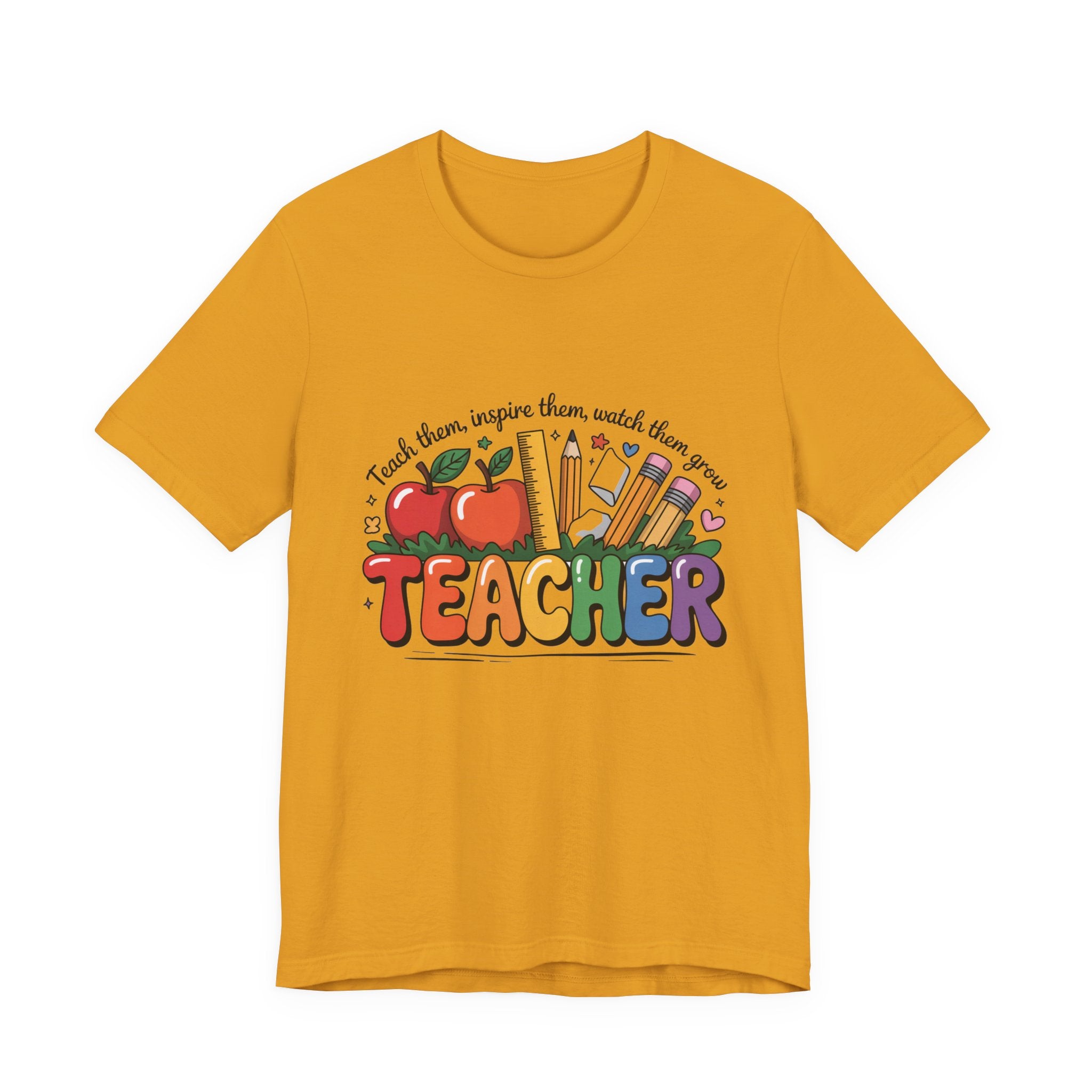 Colorful Teacher Appreciation Unisex Tee, Perfect Gift for Educators, Back to School, Graduation Gift, Teacher's Day, Classroom Wear
