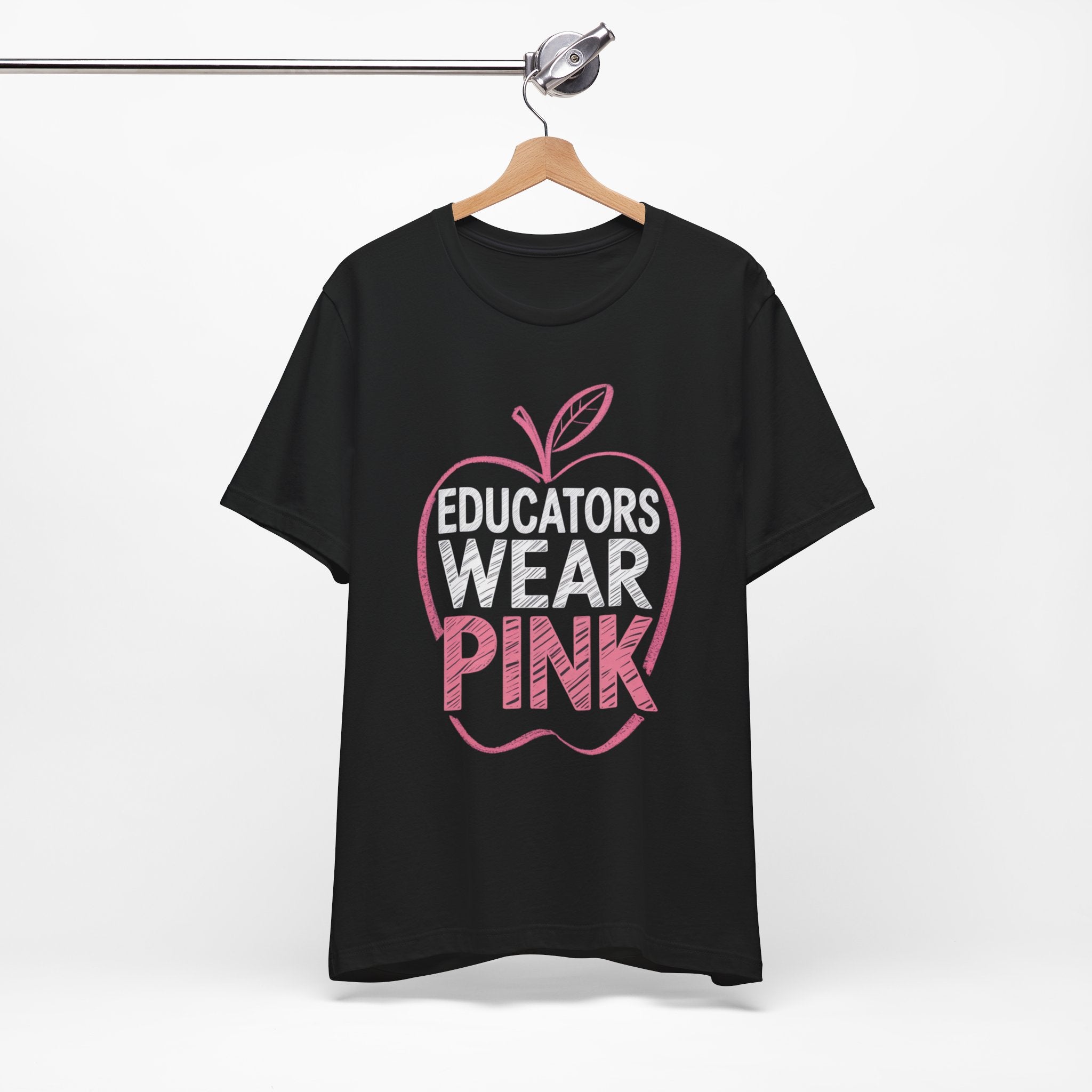 Educators Wear Pink Unisex Tee | Breast Cancer Awareness Shirt, Soft Cotton Tee, Education Support Apparel
