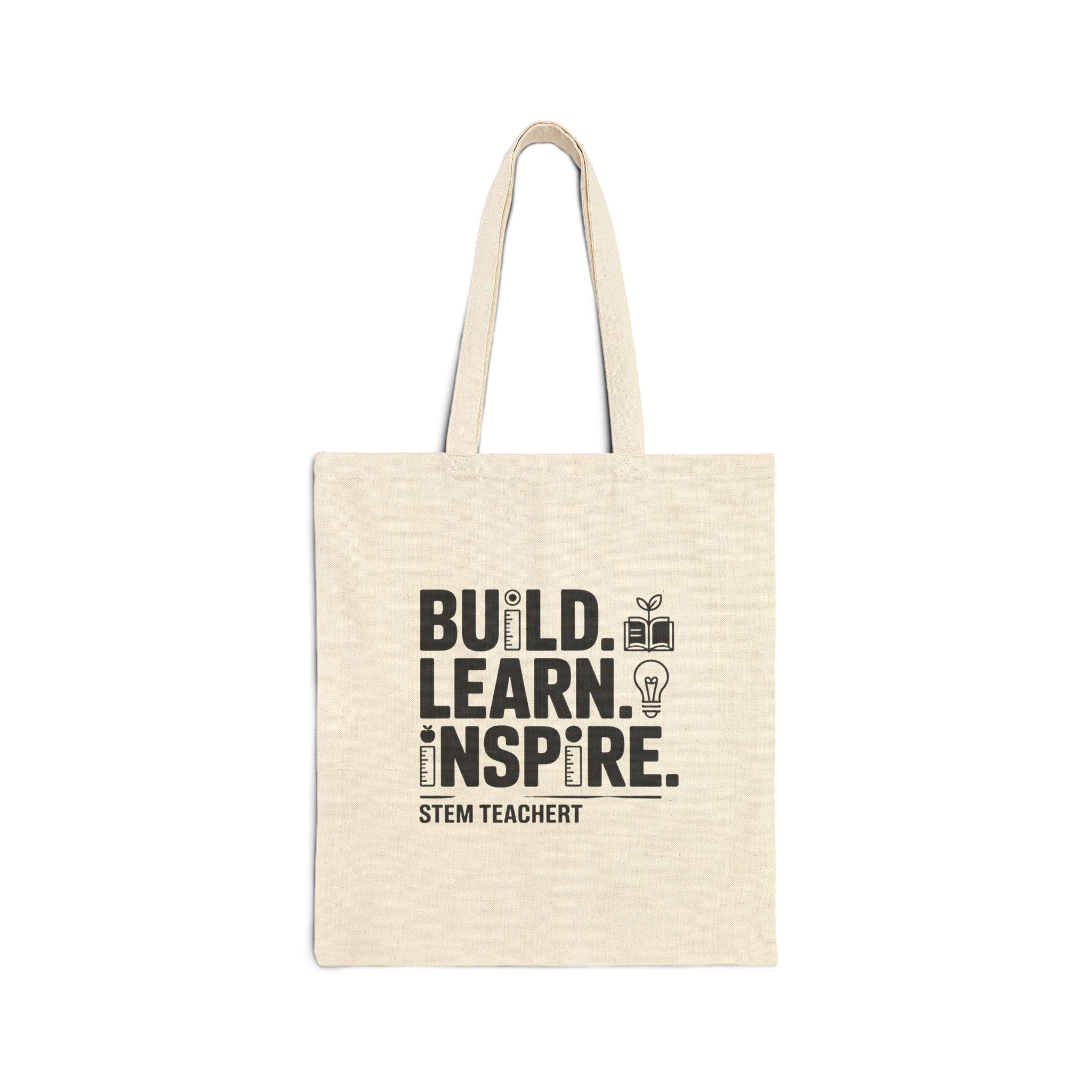 Inspiring STEM Teacher Tote Bag | Eco-Friendly Cotton Bag for Teachers, Learning, School Supplies, Gifts, Reusable