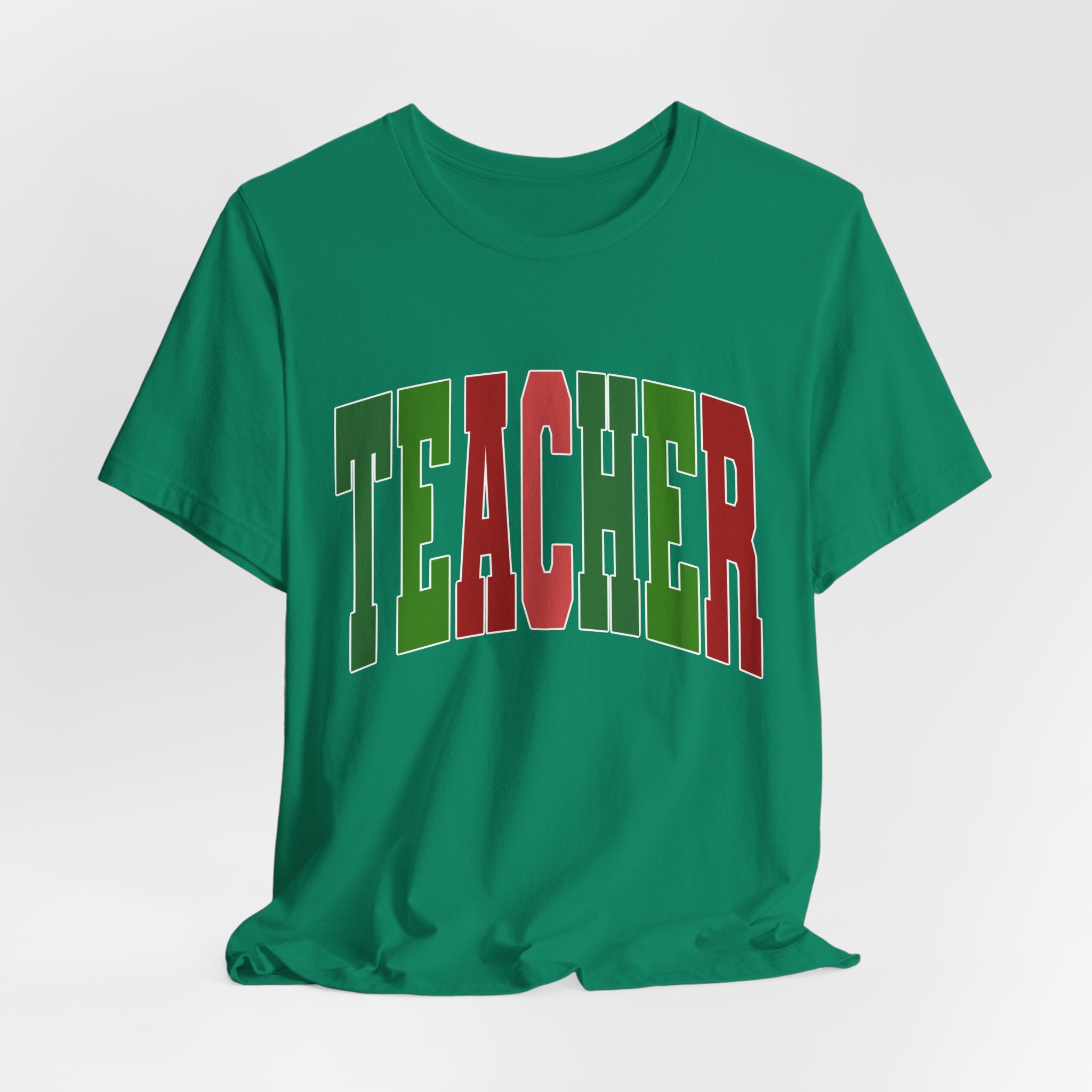 Teacher Arch Logo T‑Shirt — Red & Green School Spirit Tee