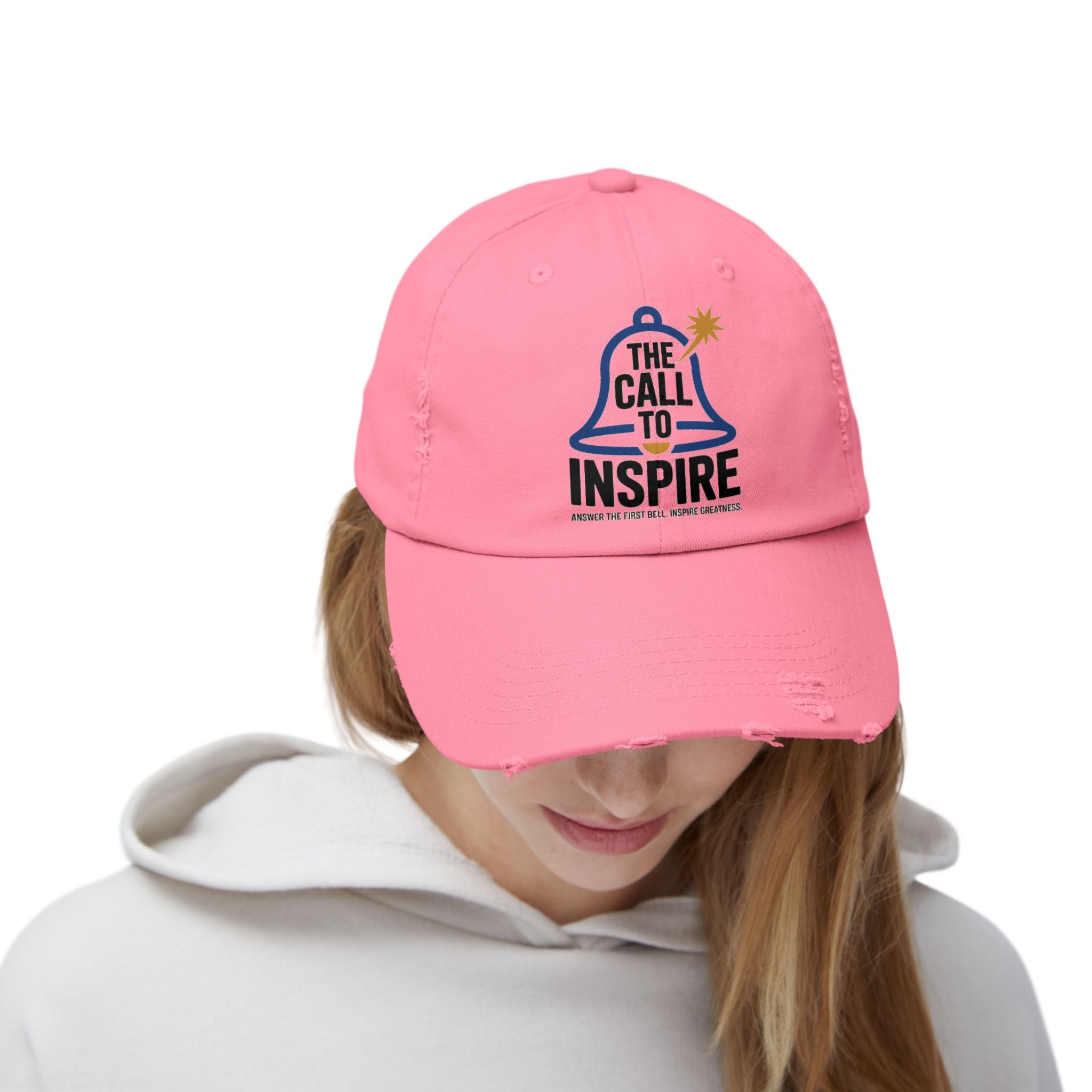 Inspiring Unisex Distressed Cap | Motivational Hat, Gift for Graduates, Everyday Wear, Trendy Cap