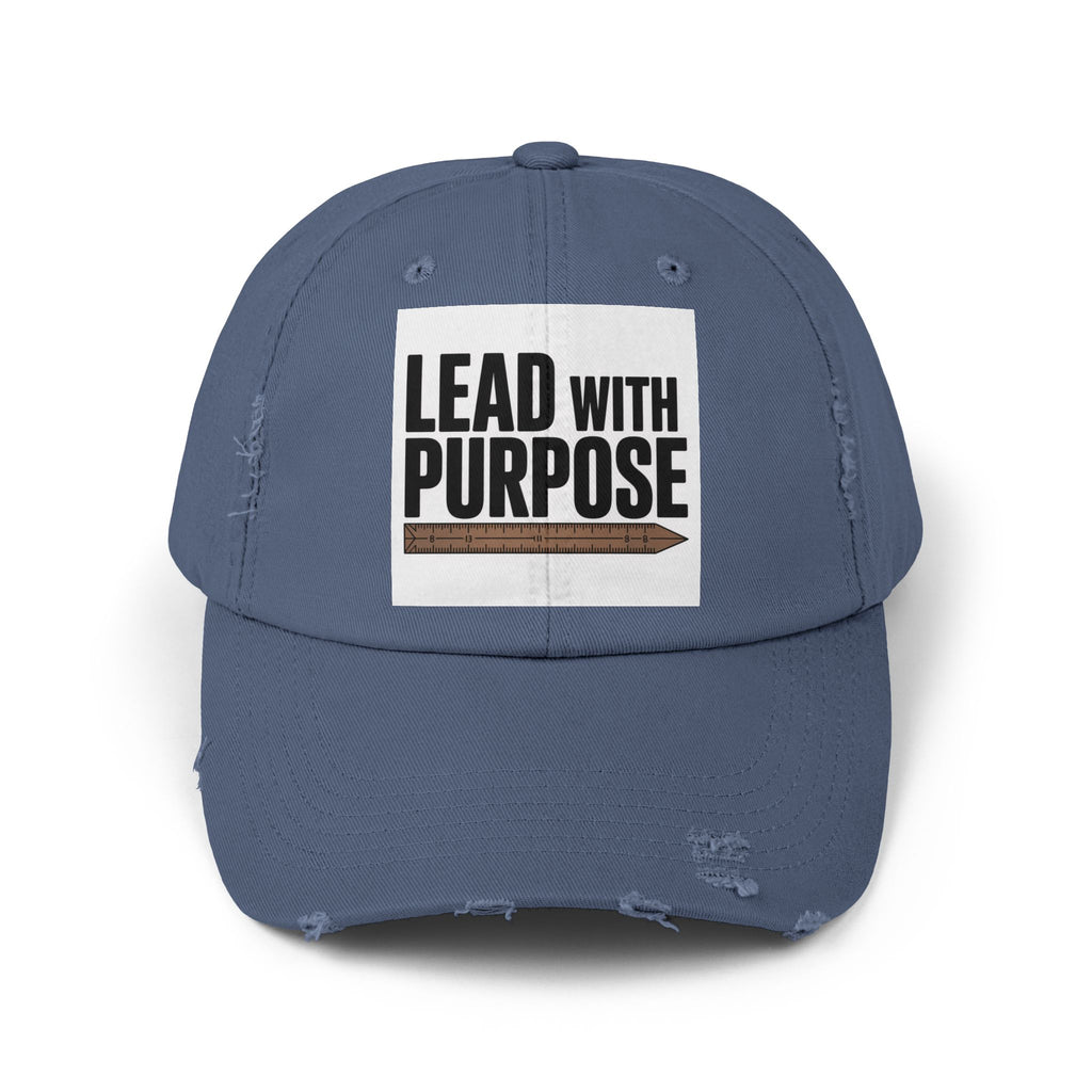 Distressed Cap with Inspirational Message, Casual Hat, Gift for Leaders, Motivational Headwear, Everyday Wear, Accessory for All Occasions