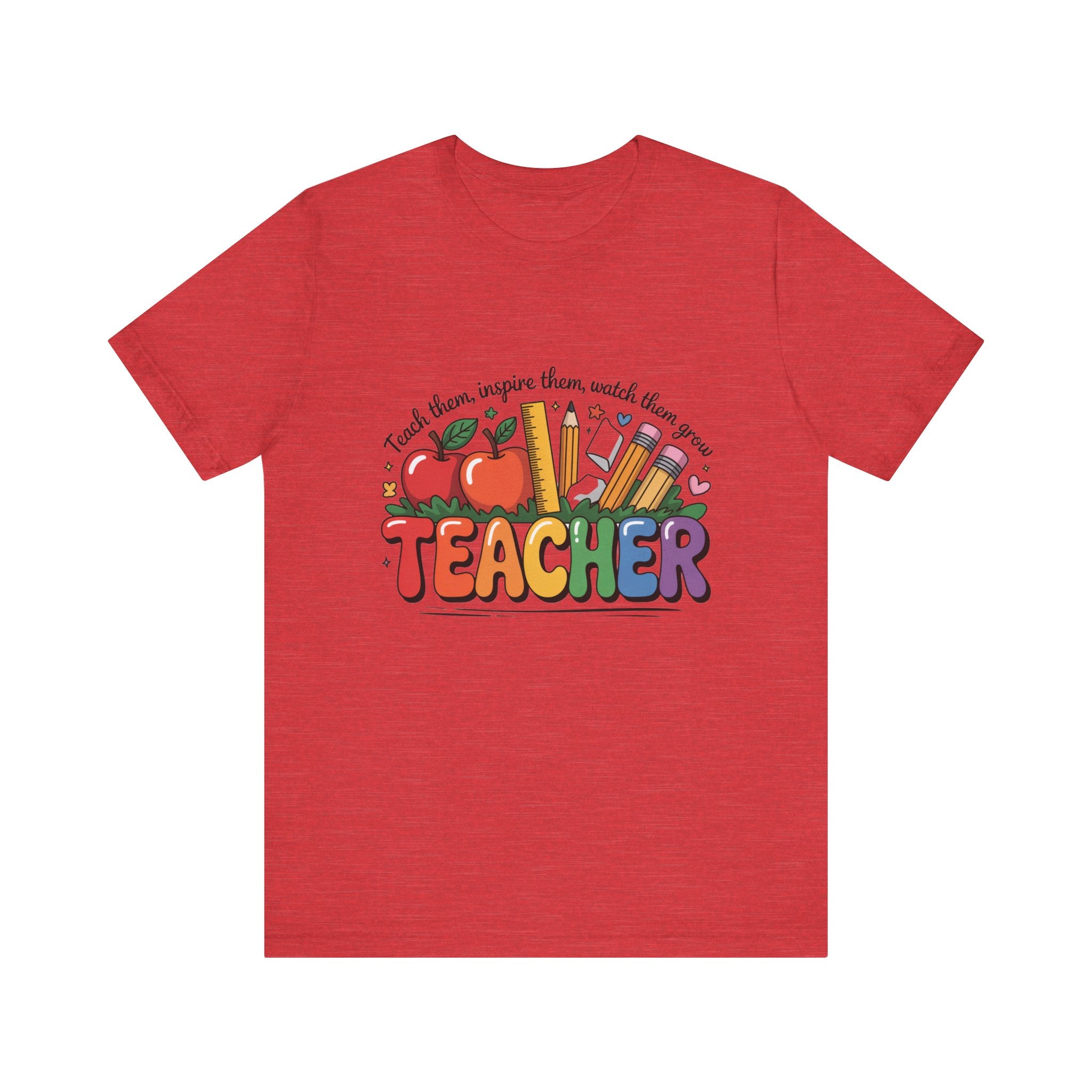Colorful Teacher Appreciation Unisex Tee, Perfect Gift for Educators, Back to School, Graduation Gift, Teacher's Day, Classroom Wear