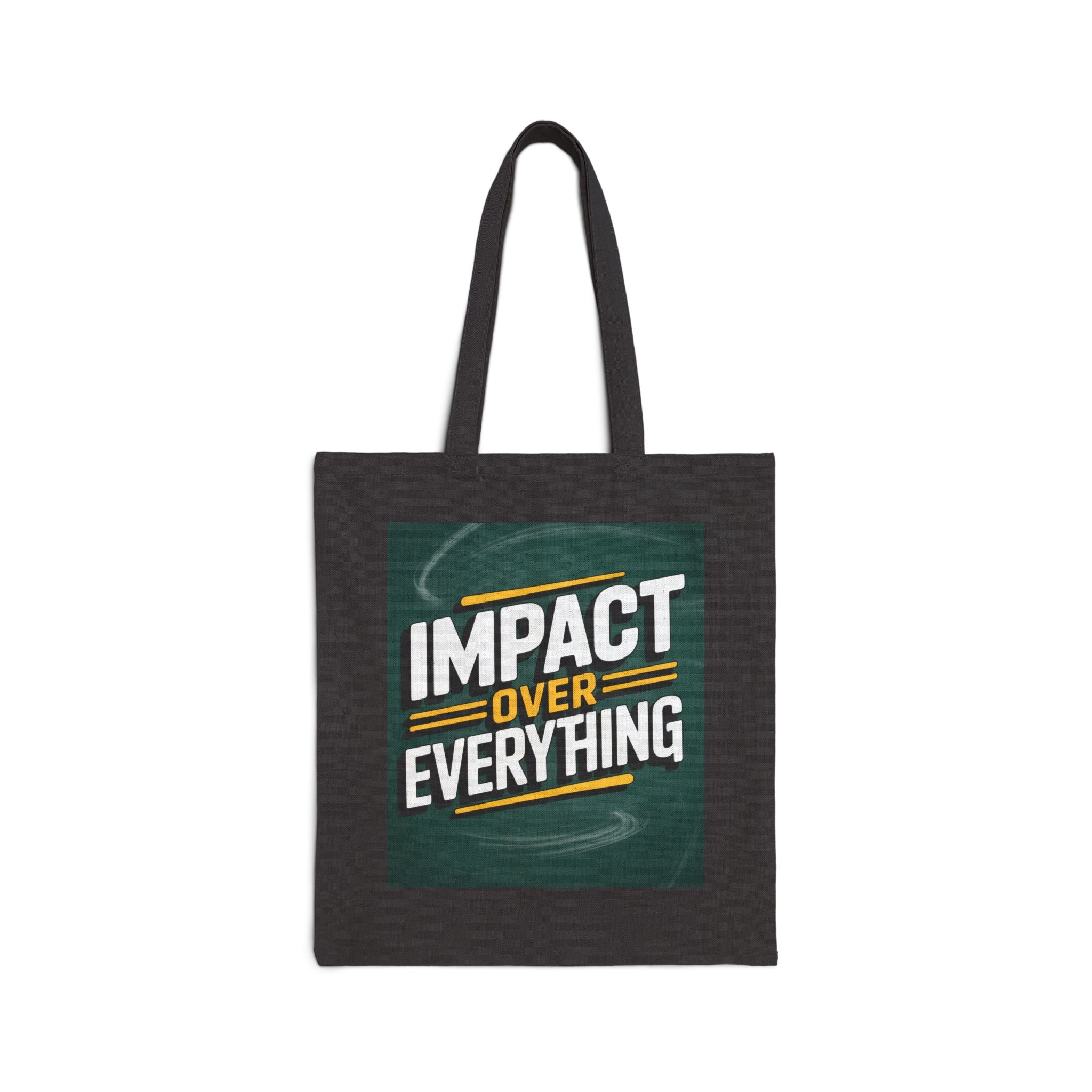 Impact Over Everything Canvas Tote Bag - Eco-Friendly, Reusable Grocery Bag, Motivational Gift, Everyday Tote, Shopping Companion