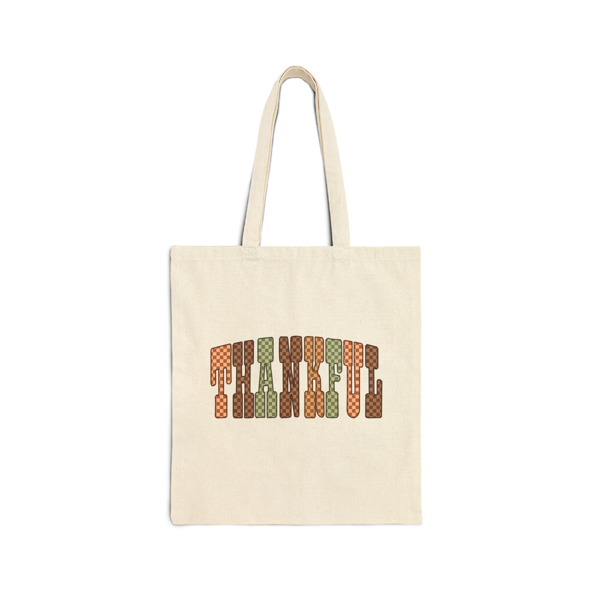 Thankful Cotton Canvas Tote Bag