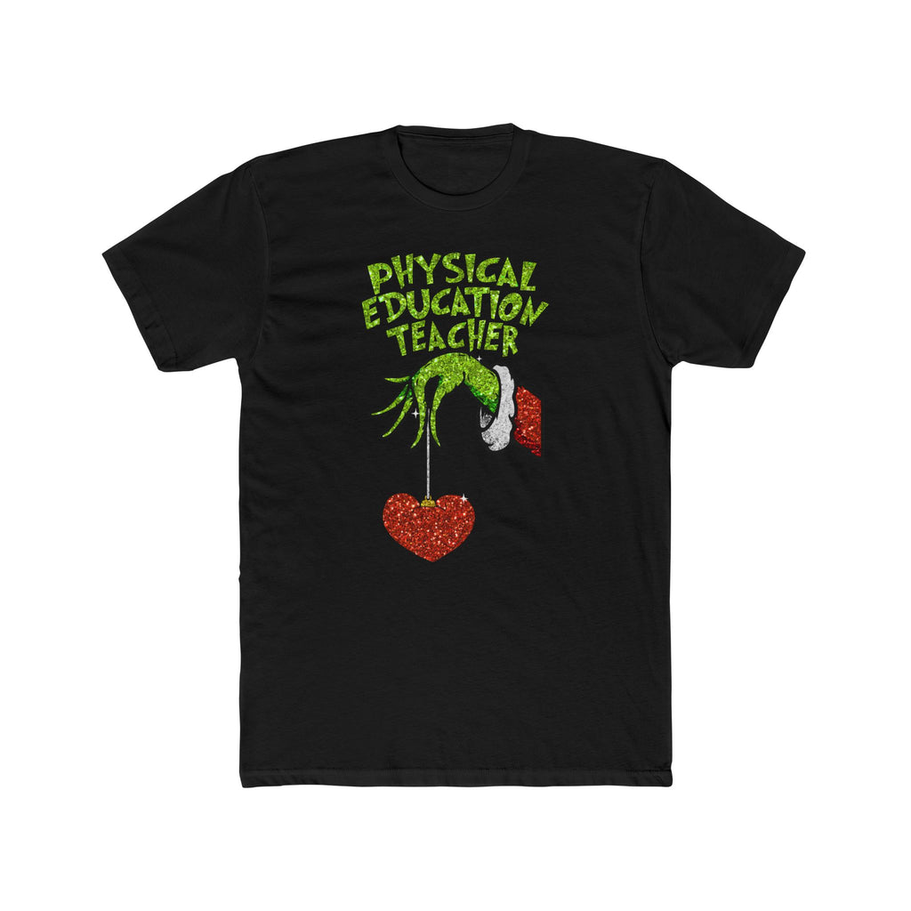Physical Education Teacher Grinch Hand T‑Shirt — Funny PE Teacher Christmas Tee