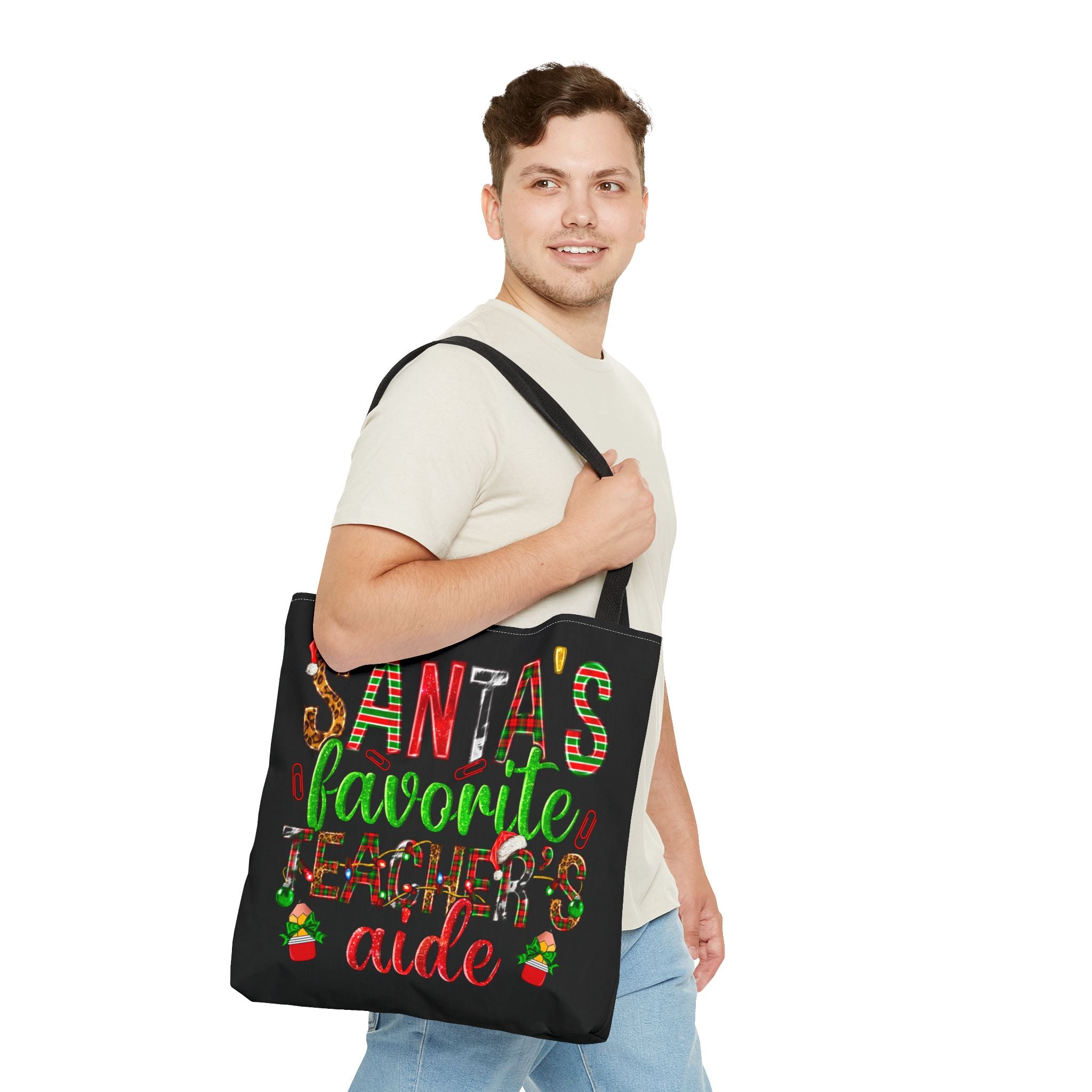 Santa's Favorite Teacher's Aide Tote Bag — Christmas Teacher Gift