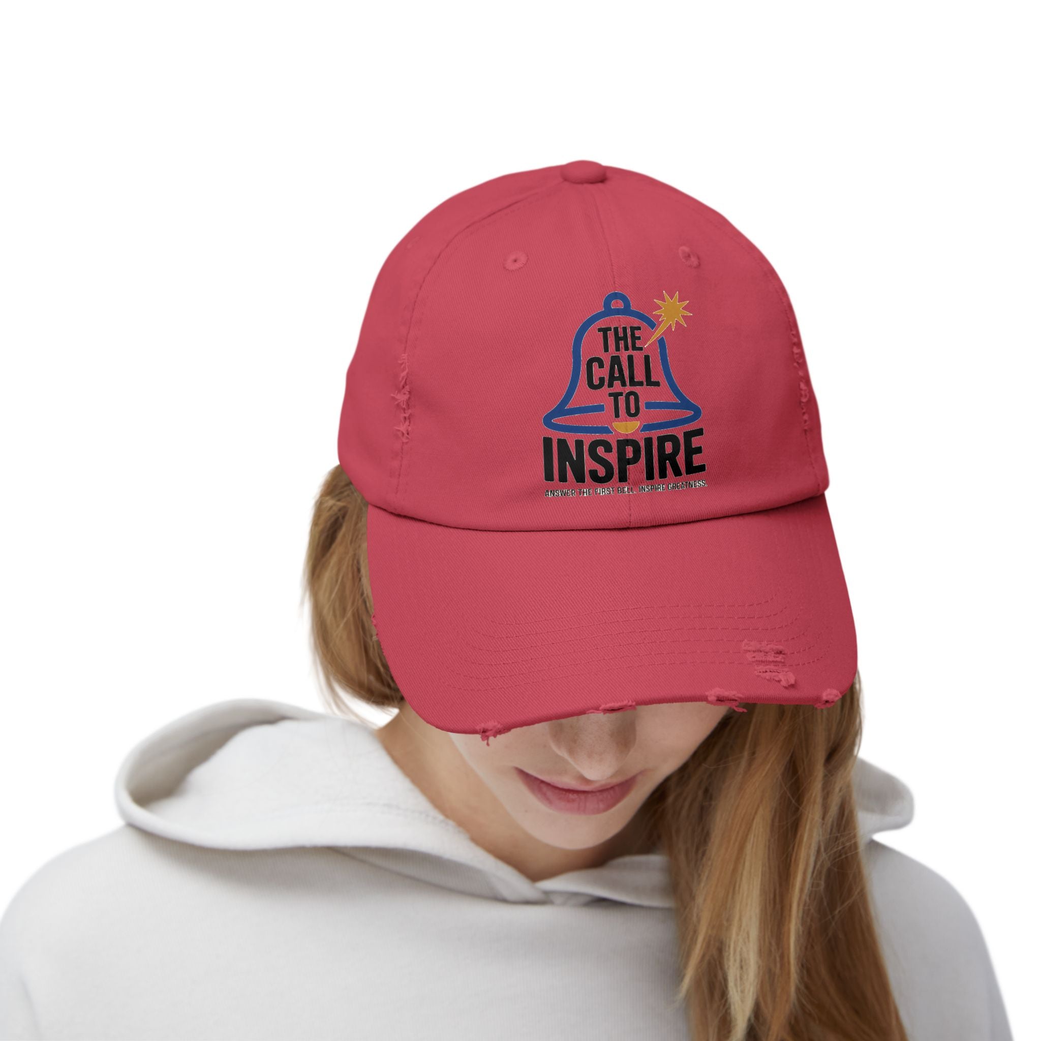Inspiring Unisex Distressed Cap | Motivational Hat, Gift for Graduates, Everyday Wear, Trendy Cap