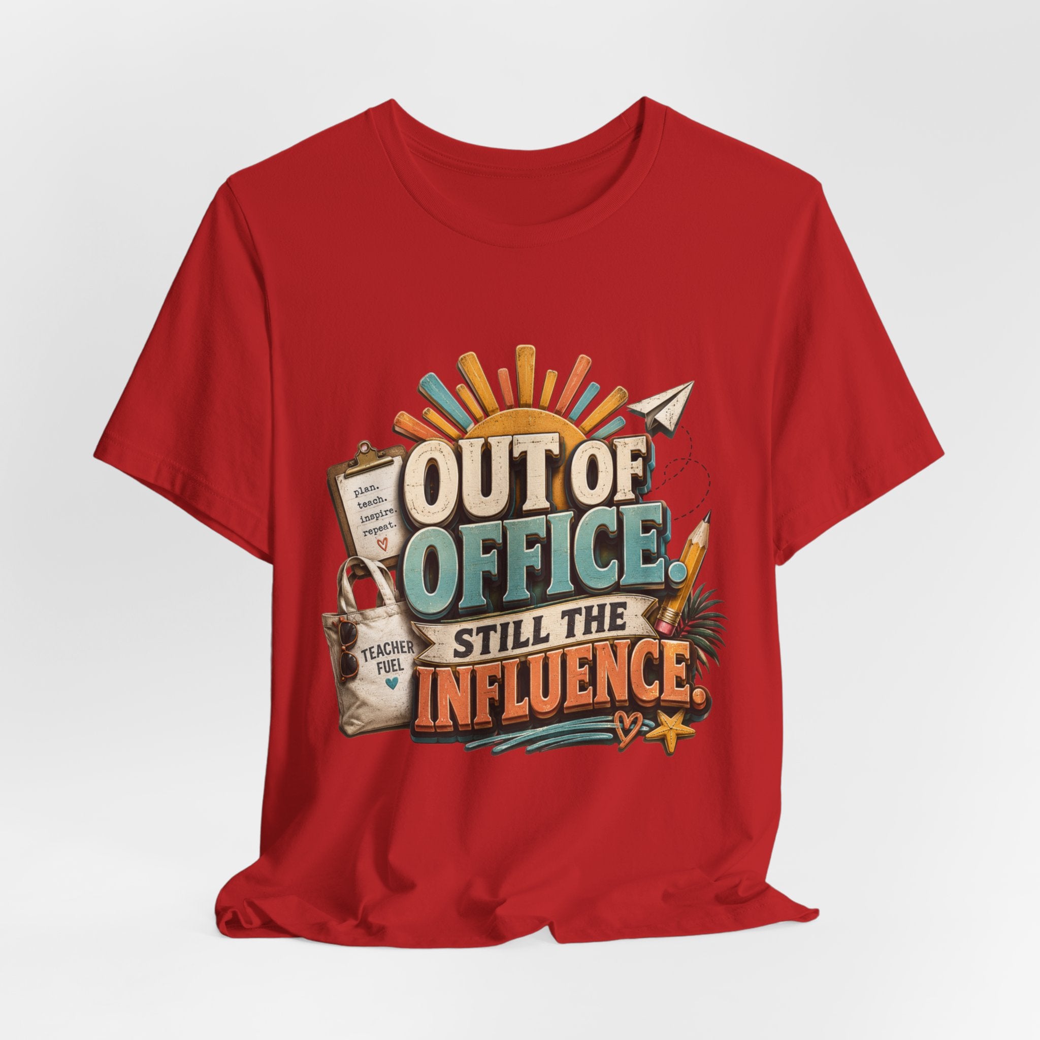 Out of Office Still the Influence T‑Shirt — Vacation & Influencer Beach Tee