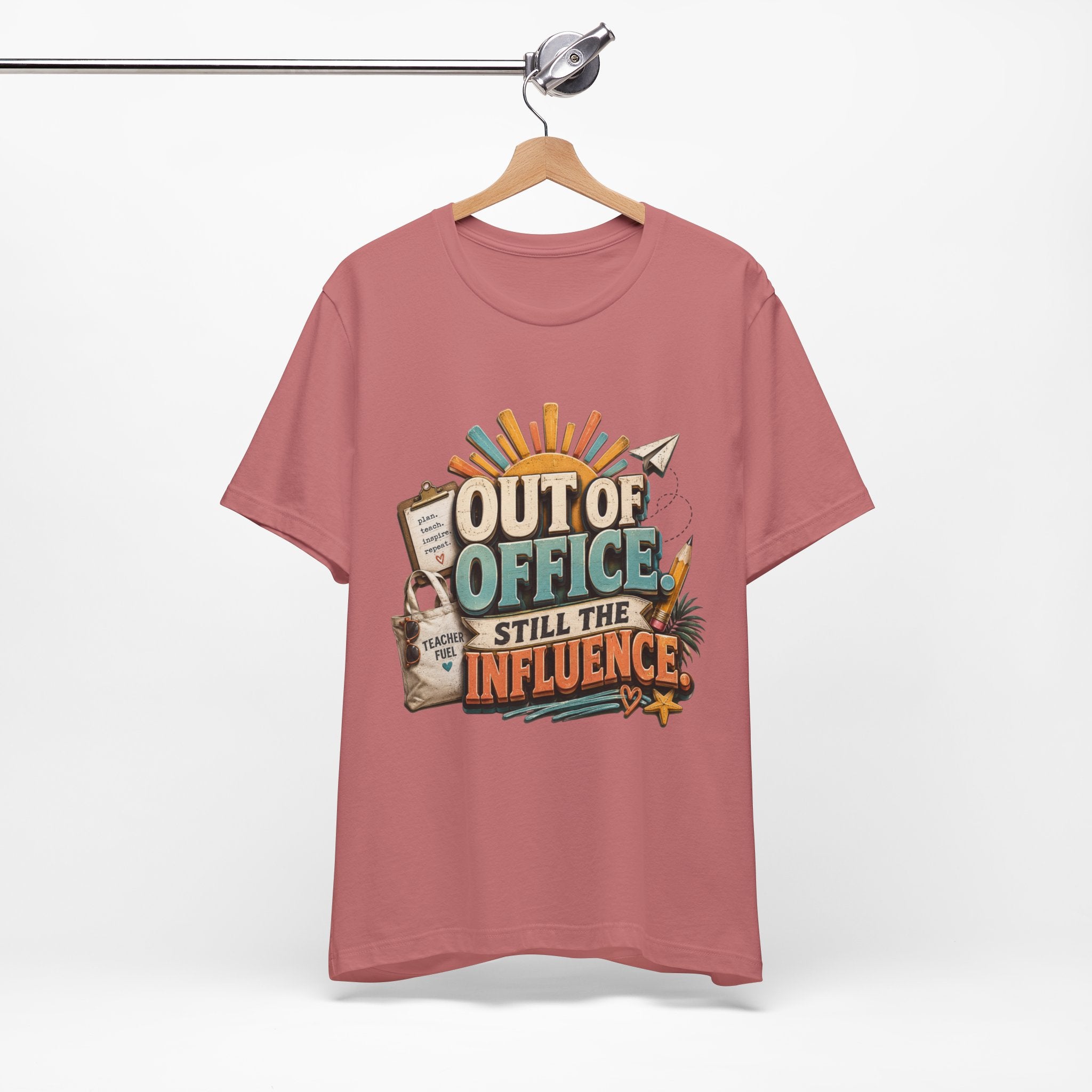 Out of Office Still the Influence T‑Shirt — Vacation & Influencer Beach Tee