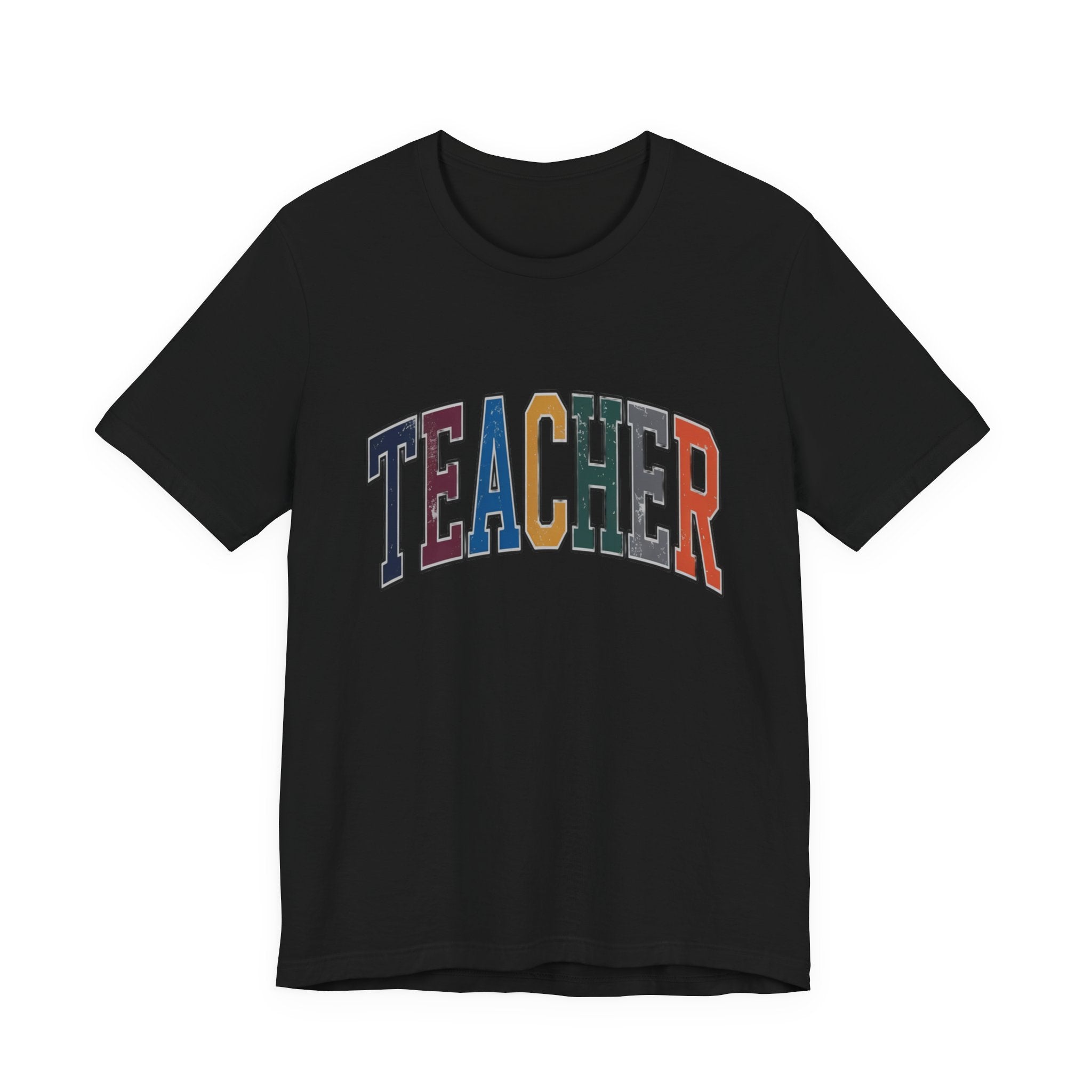 Teacher Vintage Lettering T‑Shirt — Retro Collegiate Teacher Tee