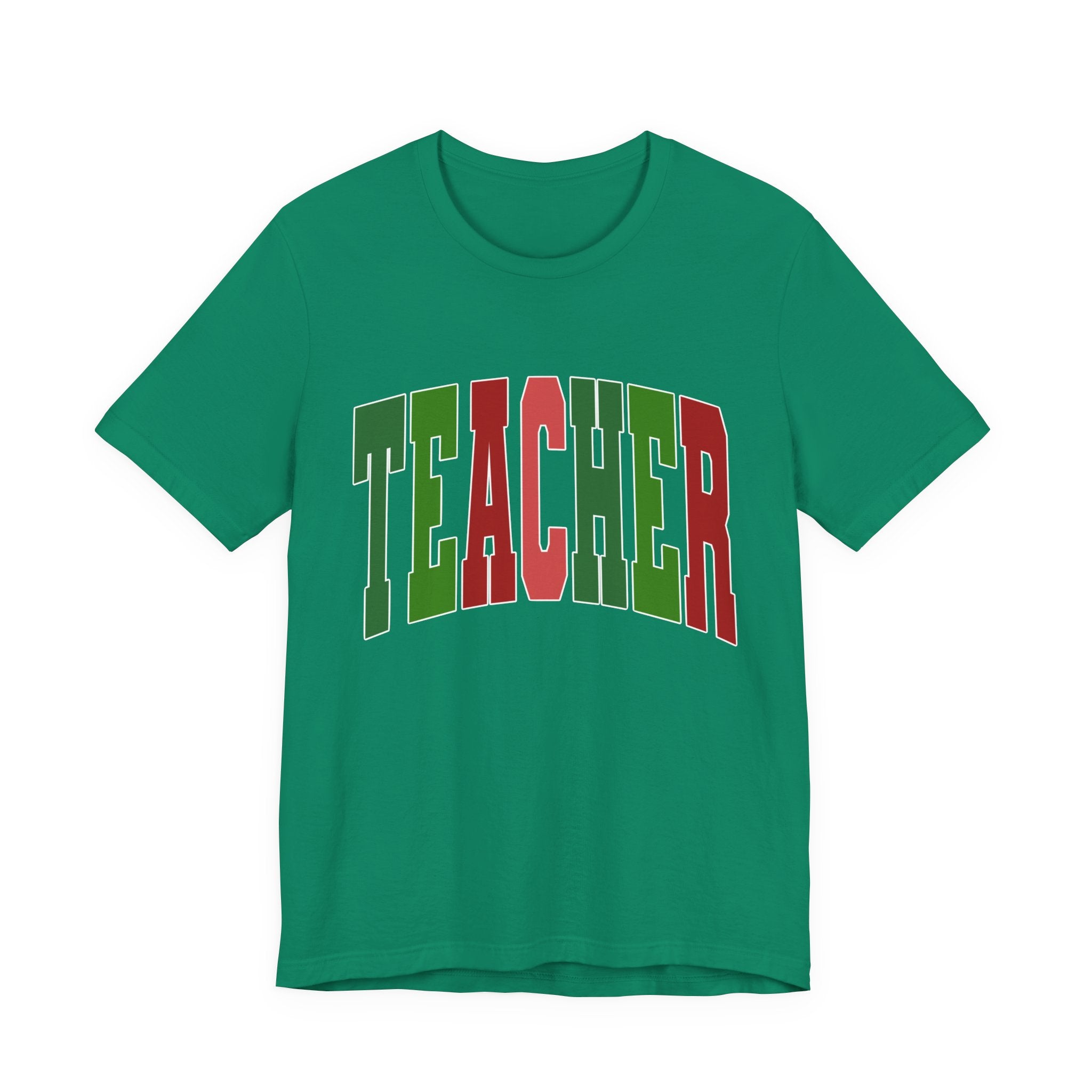 Teacher Arch Logo T‑Shirt — Red & Green School Spirit Tee