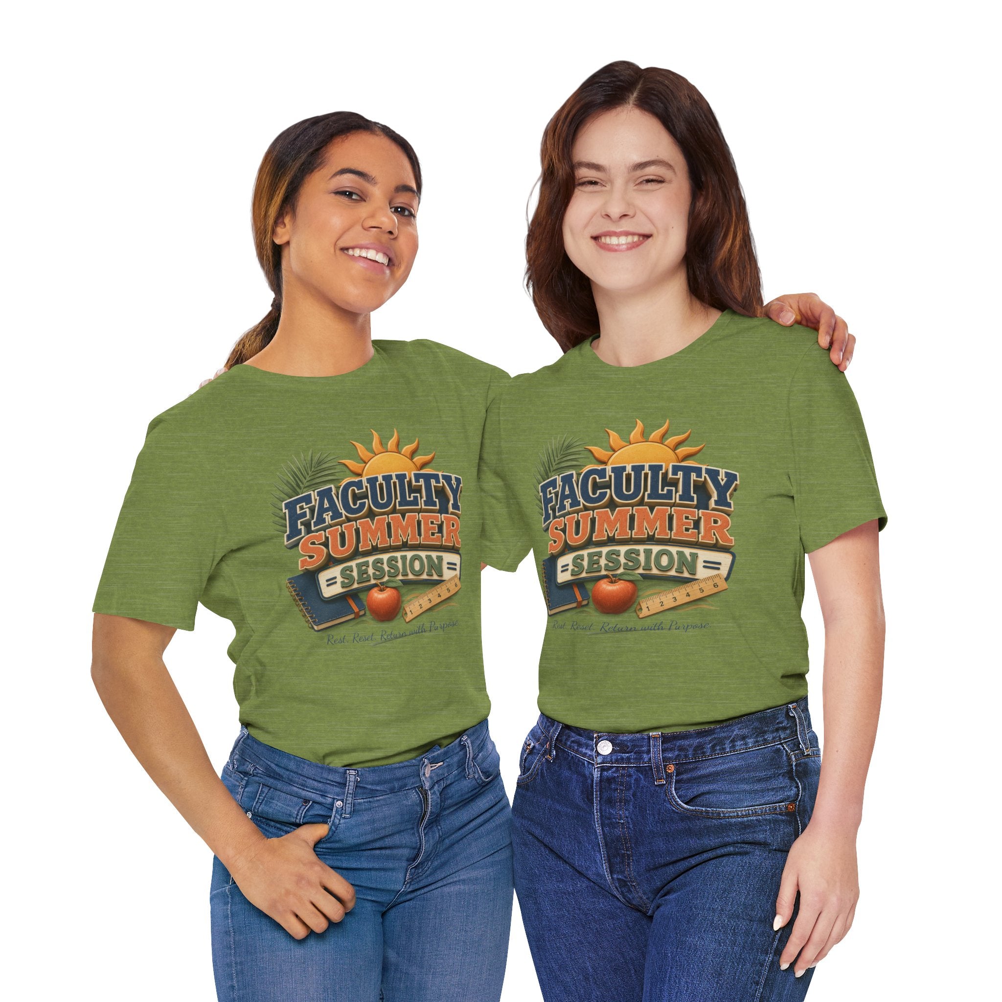 Faculty Summer Session T-Shirt — Retro Palm Sun Campus Tee