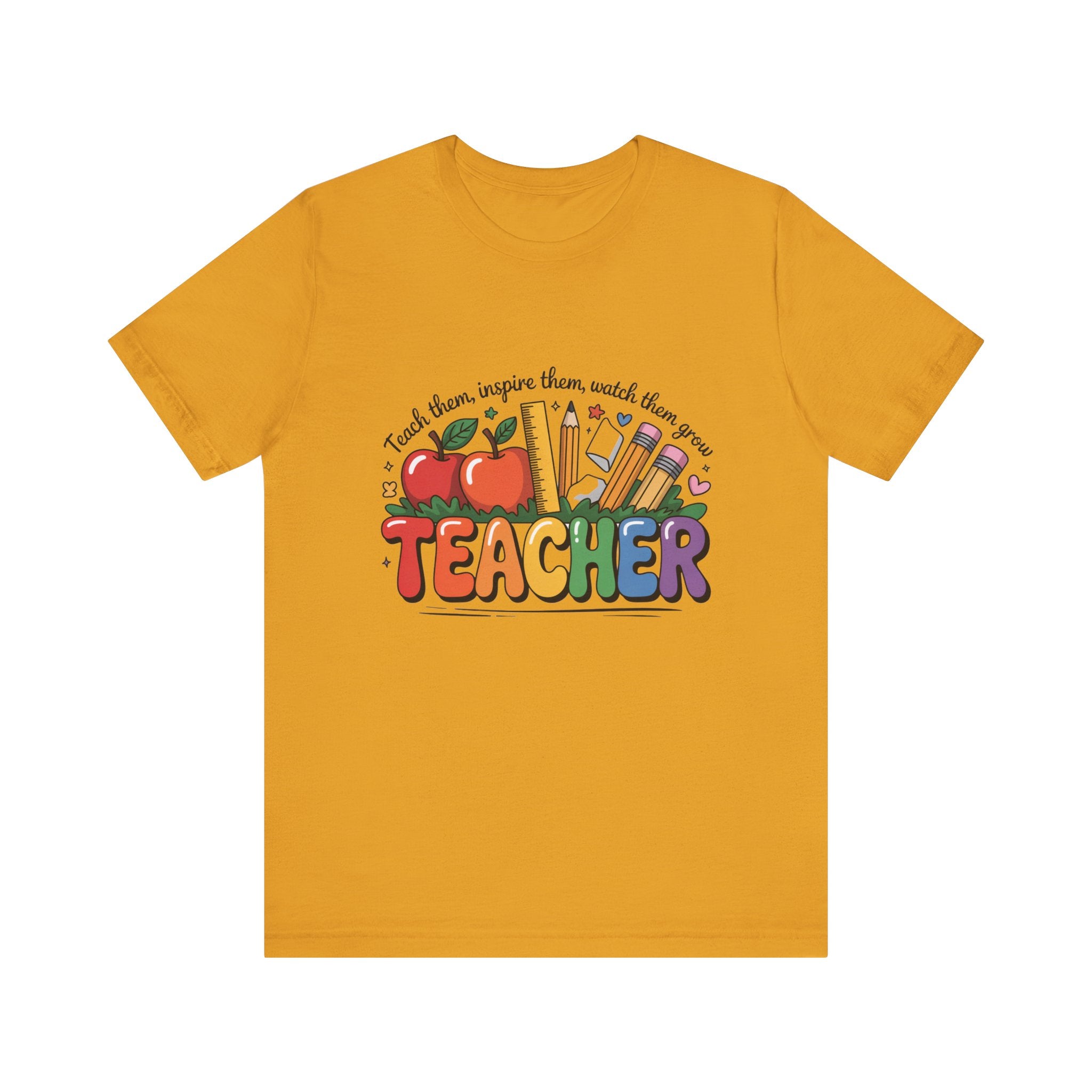 Colorful Teacher Appreciation Unisex Tee, Perfect Gift for Educators, Back to School, Graduation Gift, Teacher's Day, Classroom Wear