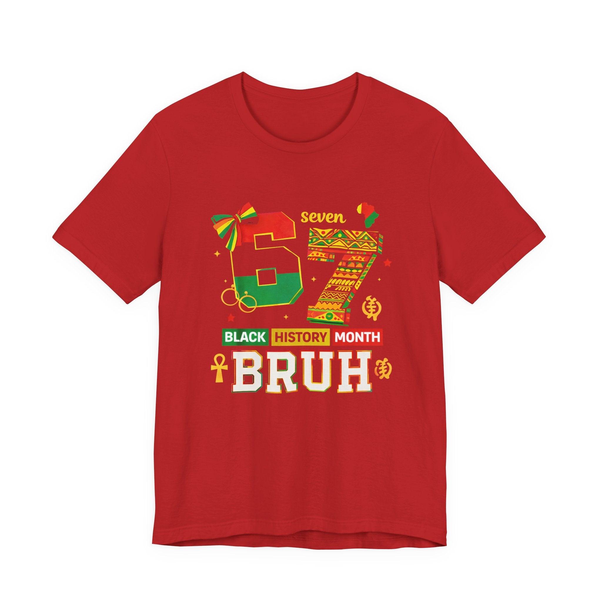 Black History Month '67 BRUH Tee – Kente Inspired Celebration Shirt