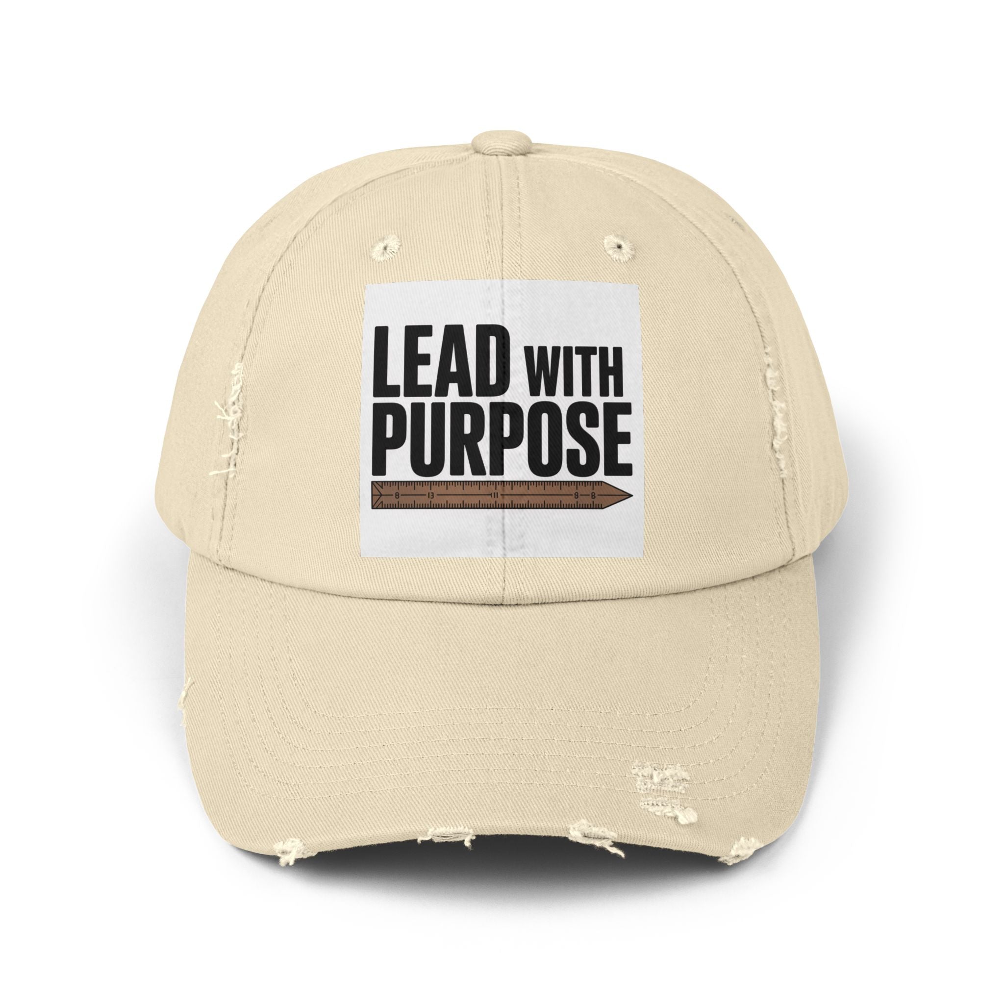 Distressed Cap with Inspirational Message, Casual Hat, Gift for Leaders, Motivational Headwear, Everyday Wear, Accessory for All Occasions
