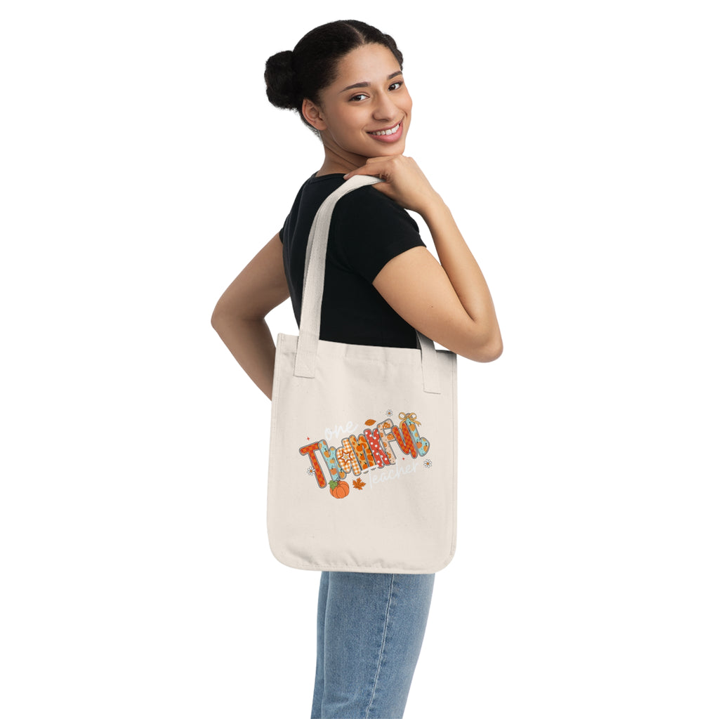 Thankful Organic Canvas Tote Bag