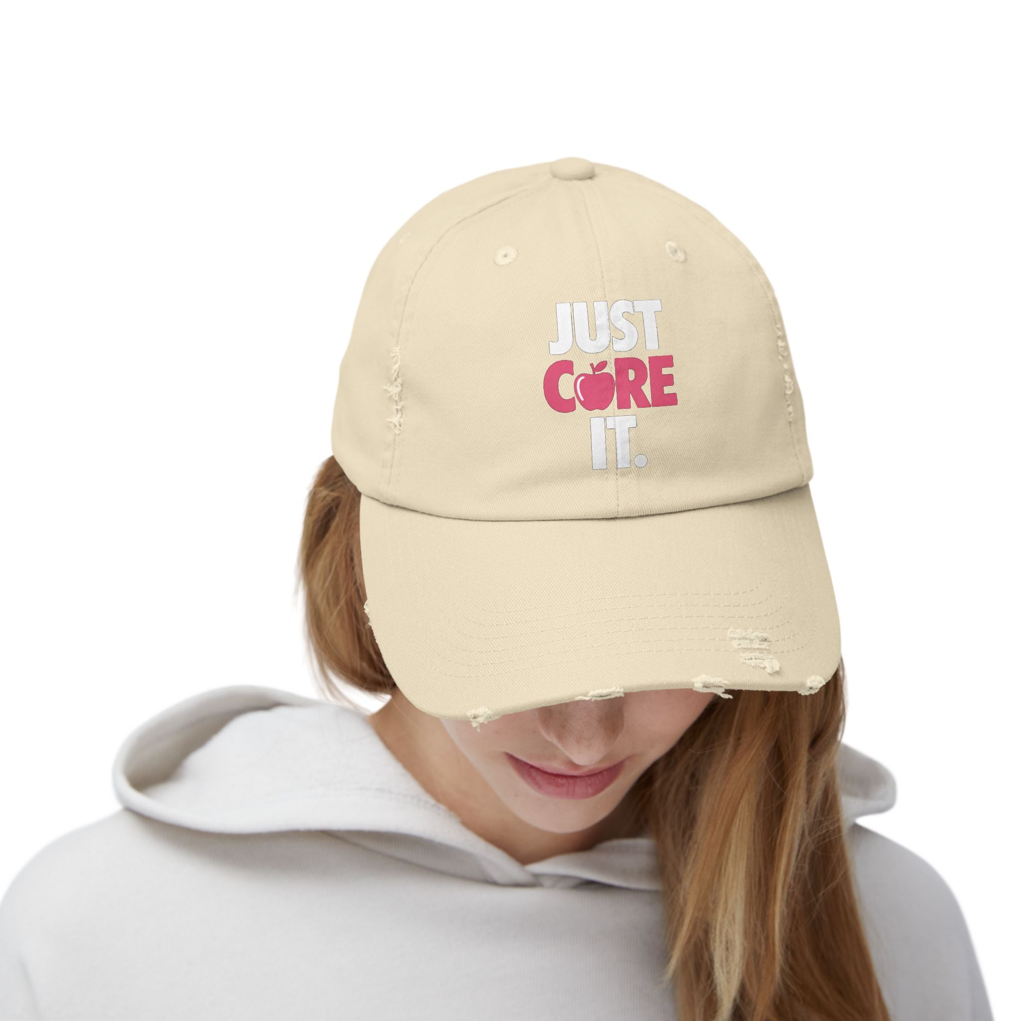 Just Cure IT (Breast Cancer Awareness ) Distressed Cap