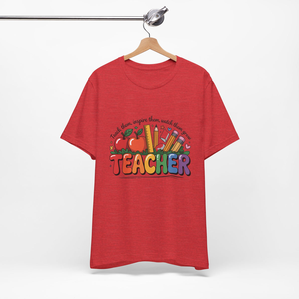Colorful Teacher Appreciation Unisex Tee, Perfect Gift for Educators, Back to School, Graduation Gift, Teacher's Day, Classroom Wear