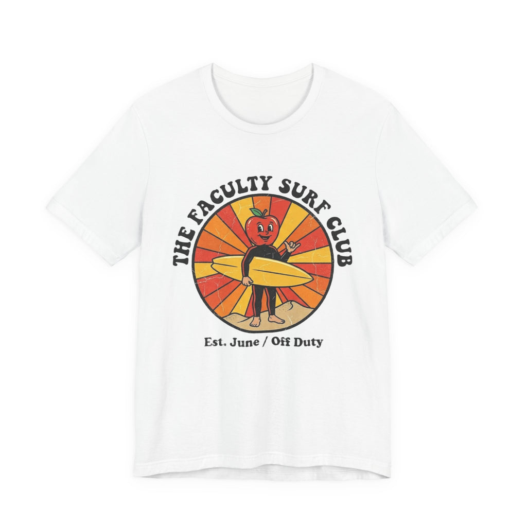 The Faculty Surf Club T-Shirt — Retro Surf Apple Design