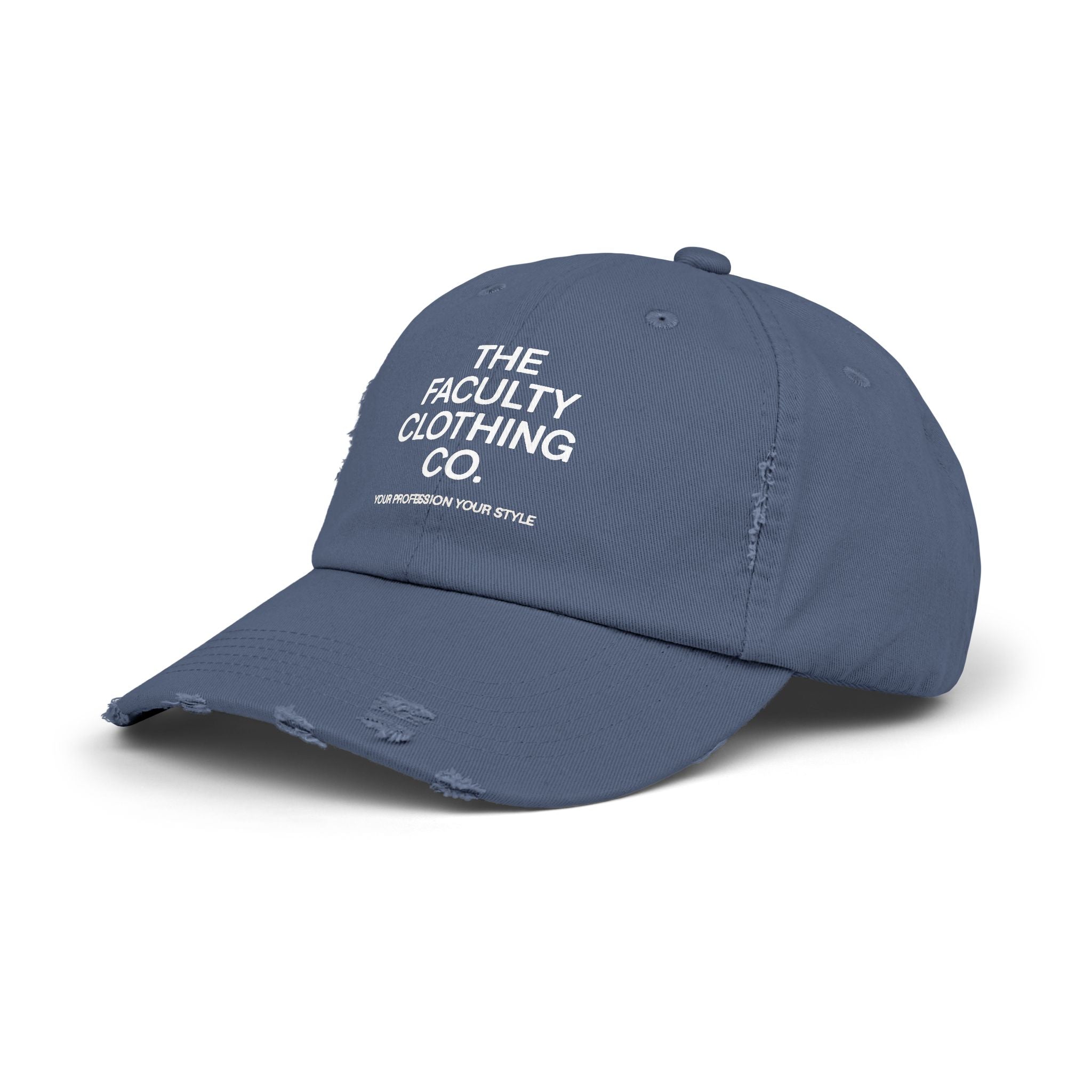 The Faculty Clothing Co.  Distressed Cap - Casual Streetwear, Perfect for Everyday Style, Gift for Friends, Trendy Accessory, Year-Round Fashion