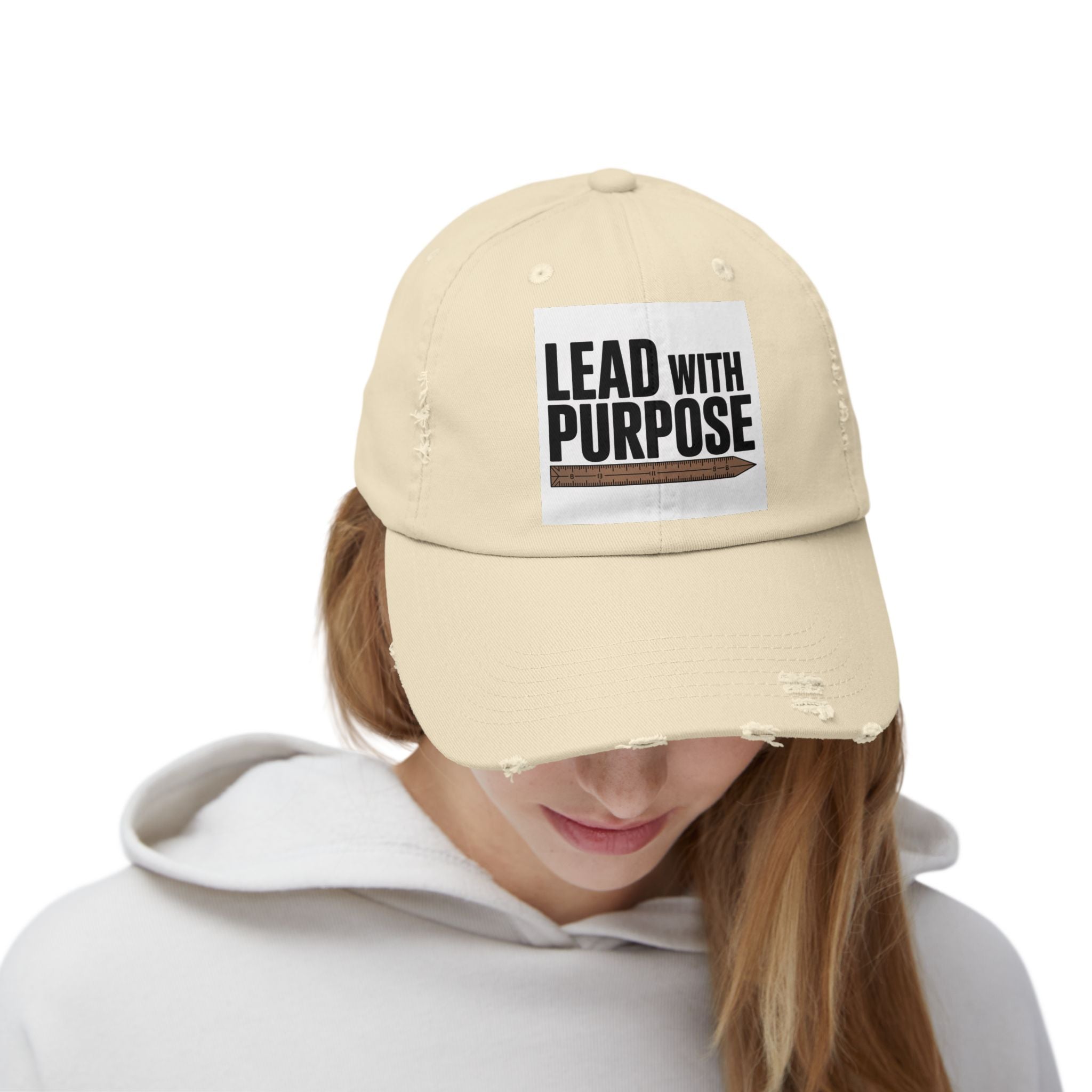 Distressed Cap with Inspirational Message, Casual Hat, Gift for Leaders, Motivational Headwear, Everyday Wear, Accessory for All Occasions