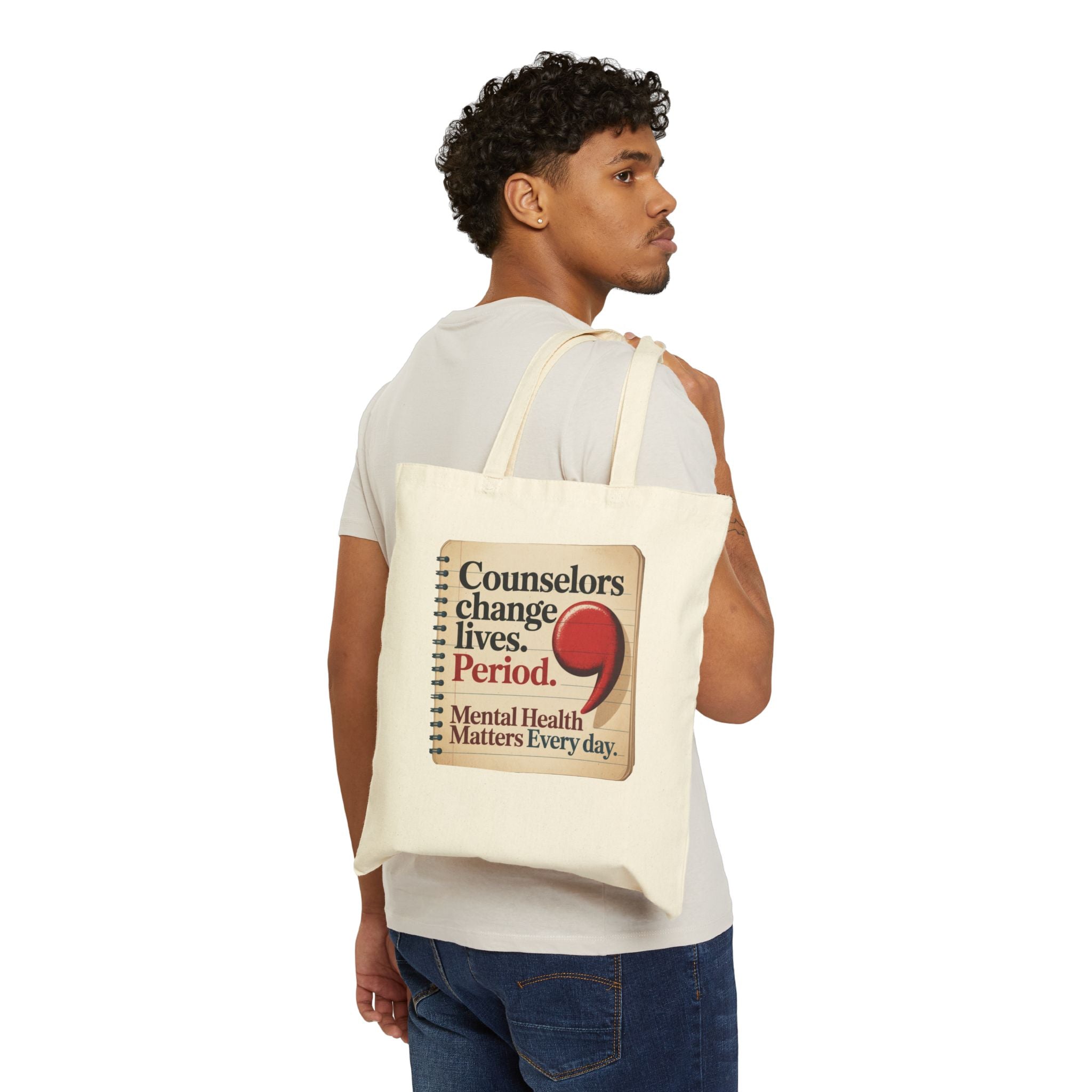 Mental Health Awareness Tote Bag, Counselor Gift, Eco-Friendly Bag, Everyday Tote, Support Mental Health