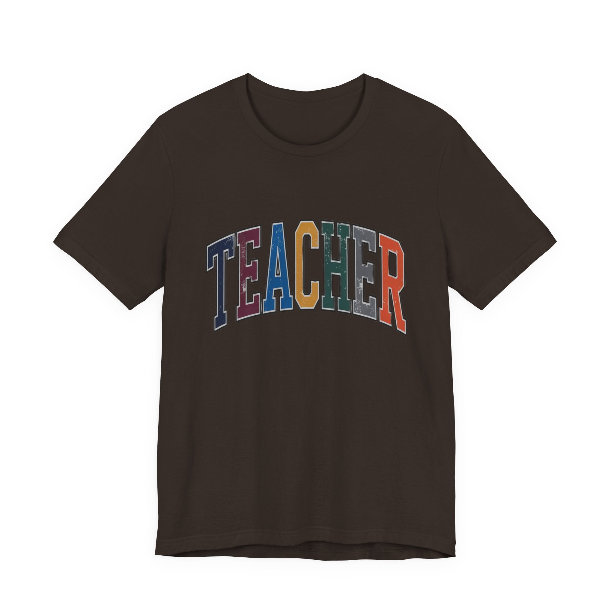 Teacher Vintage Lettering T‑Shirt — Retro Collegiate Teacher Tee