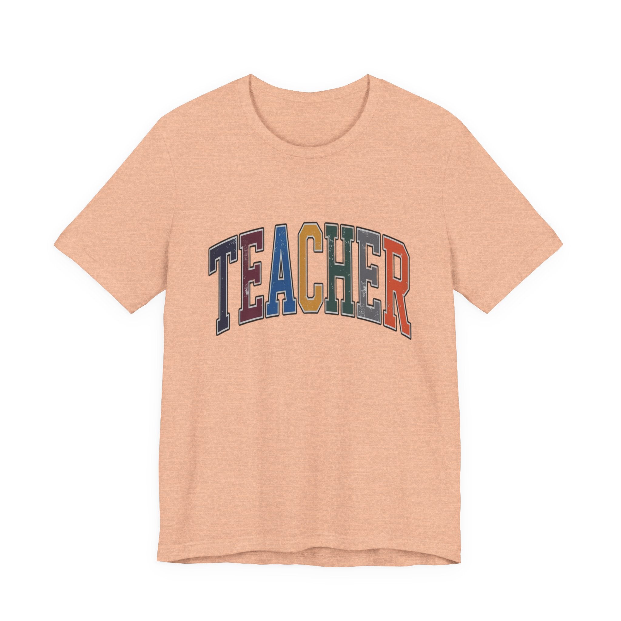 Teacher Vintage Lettering T‑Shirt — Retro Collegiate Teacher Tee