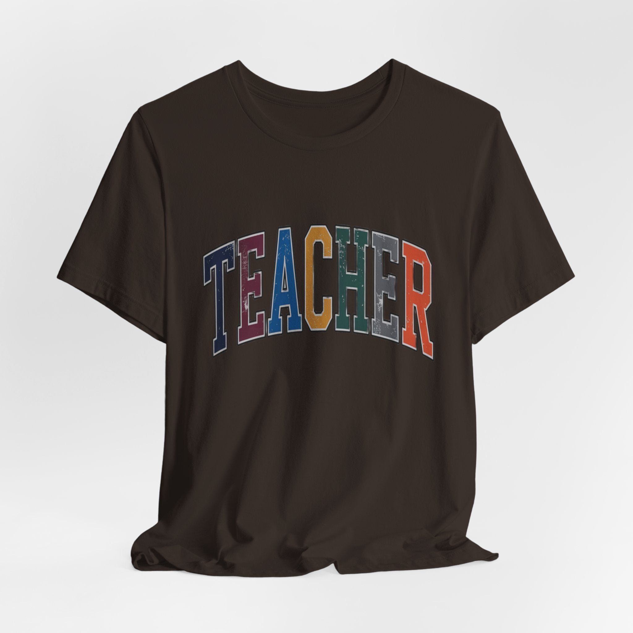 Teacher Vintage Lettering T‑Shirt — Retro Collegiate Teacher Tee