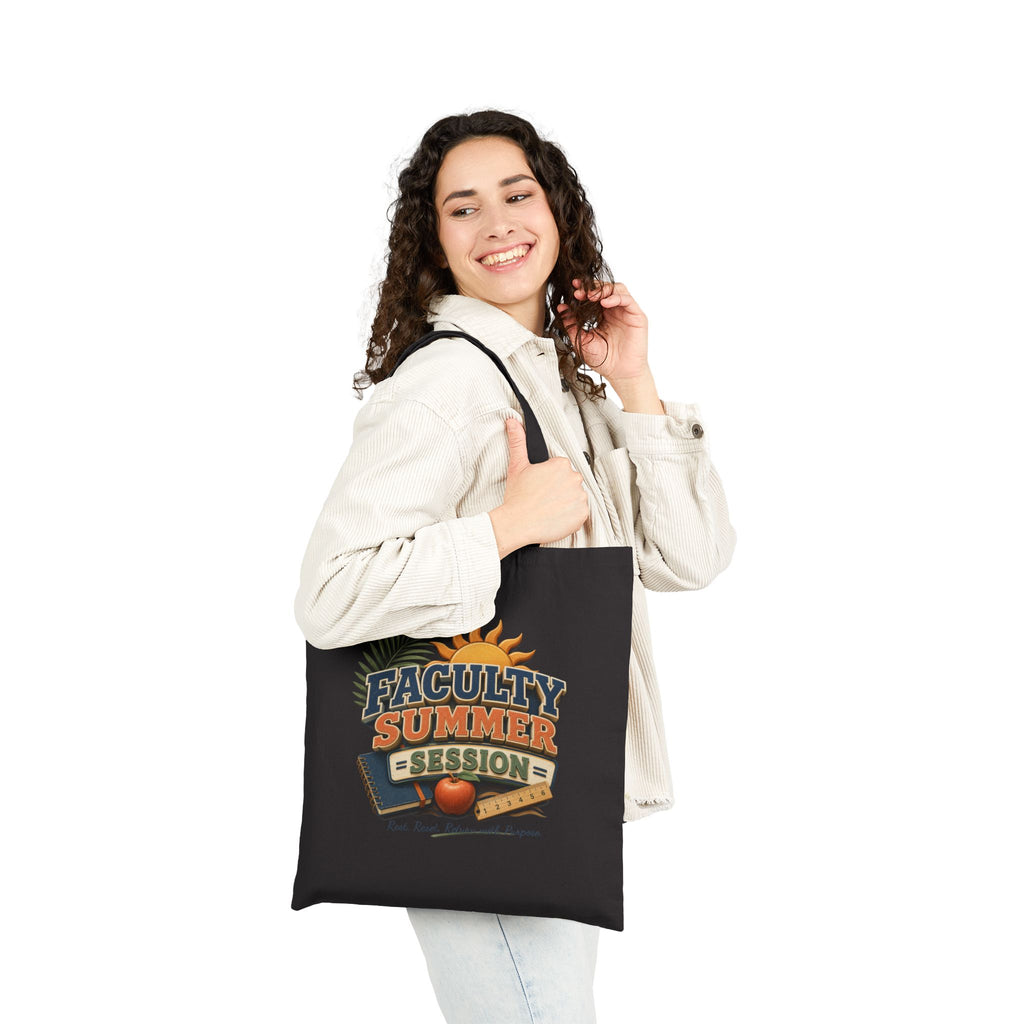 Tote Bag — 'Faculty Summer Session' Vintage Camp Graphic Canvas Tote