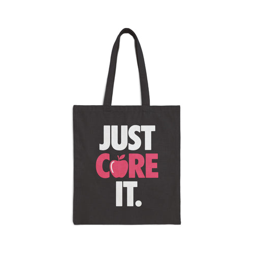 'Just Cure It' Inspirational Quote Stylish Cotton Canvas Tote Bag - Eco-Friendly Tote Bag,
