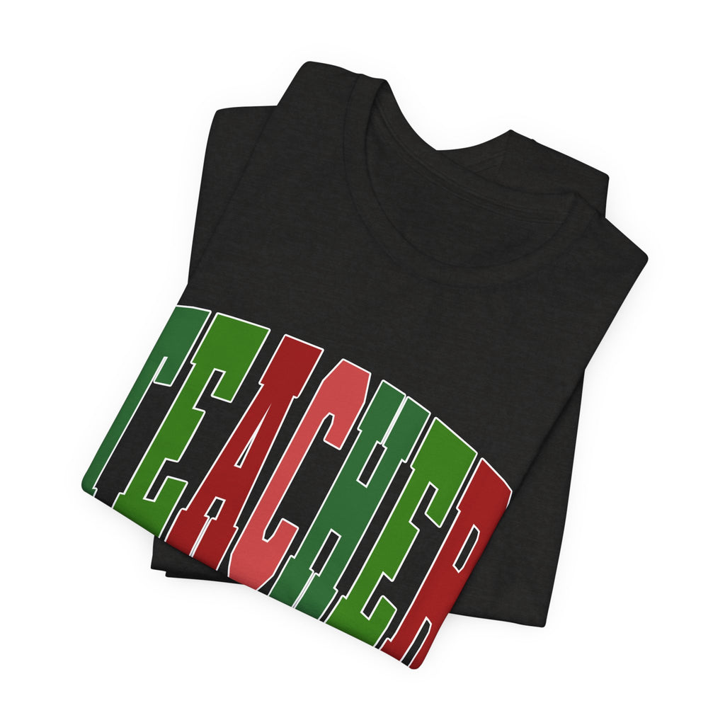 Teacher Arch Logo T‑Shirt — Red & Green School Spirit Tee