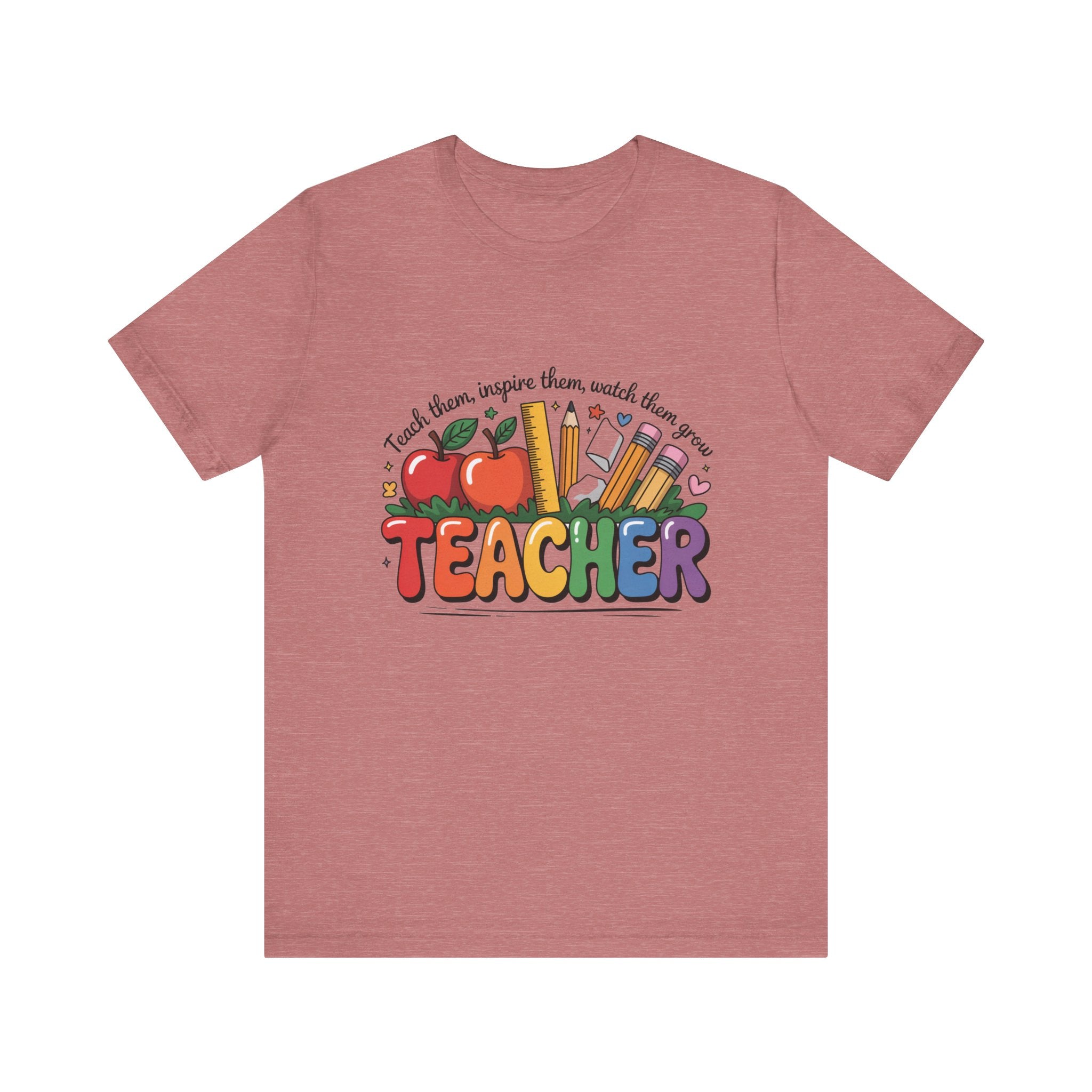 Colorful Teacher Appreciation Unisex Tee, Perfect Gift for Educators, Back to School, Graduation Gift, Teacher's Day, Classroom Wear