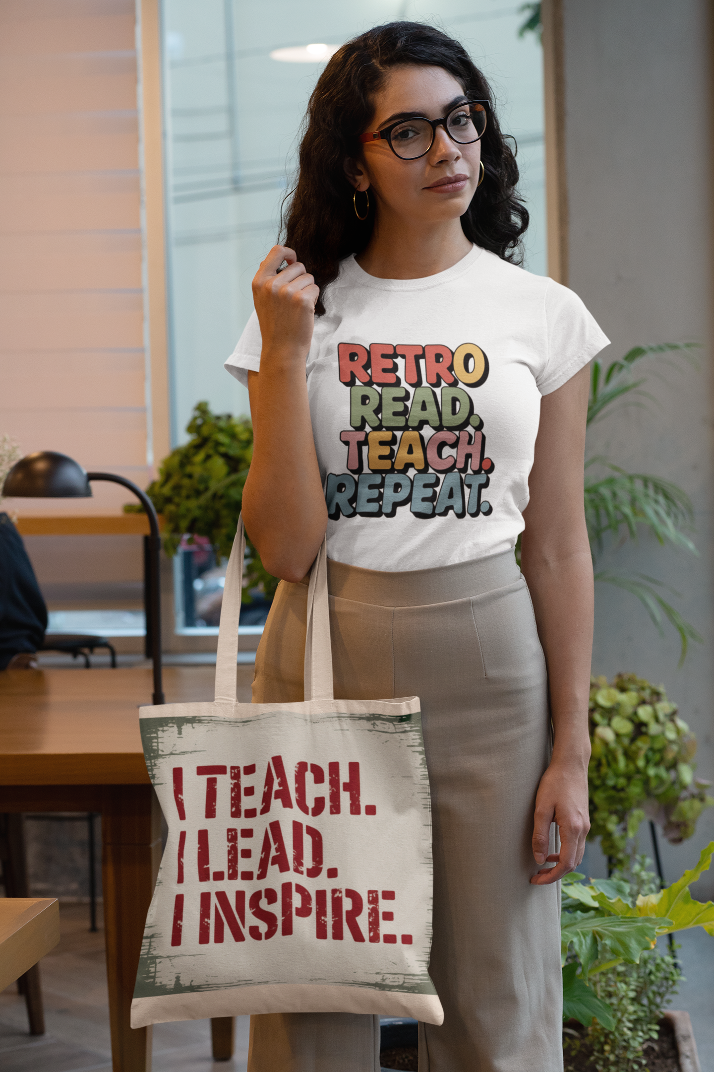 Retro Read Teach Repeat Tee